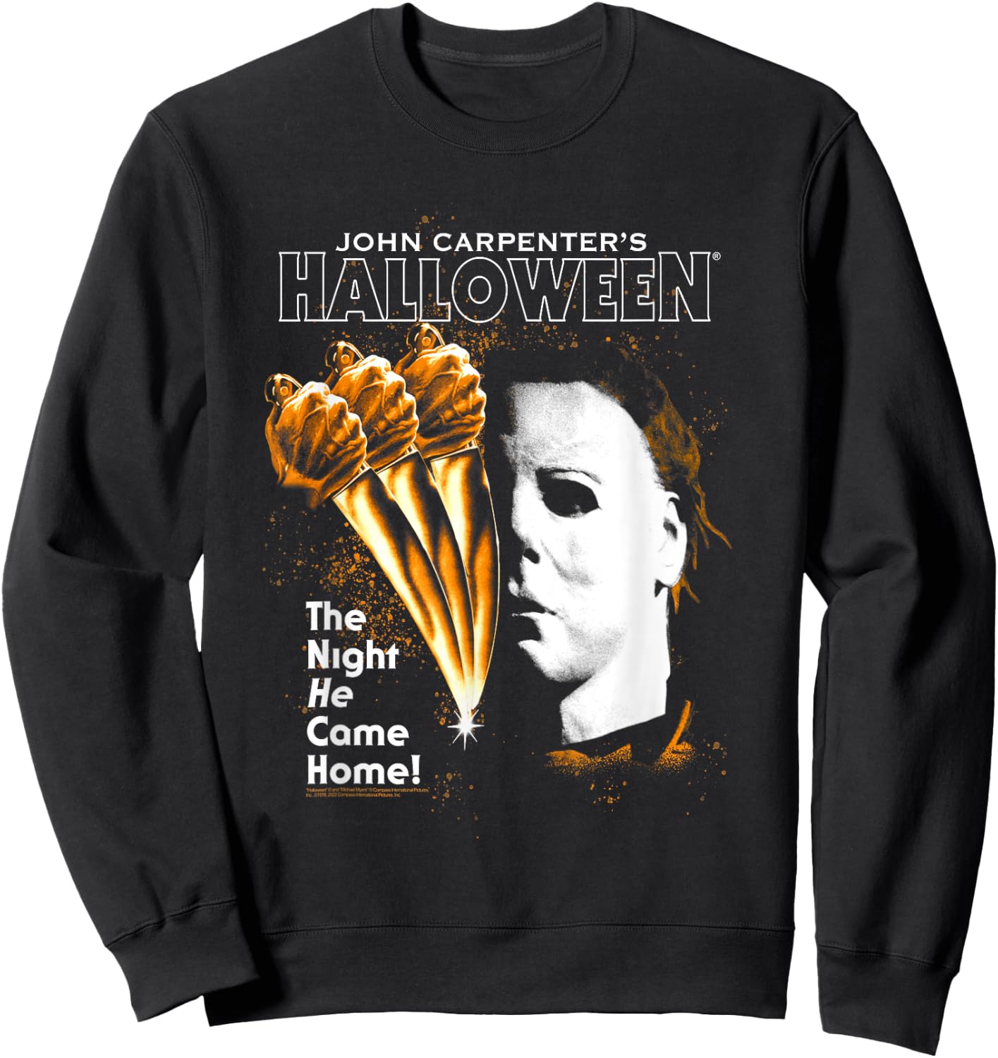 Halloween Moving Knife Poster Sweatshirt - Sweatshirt | Black