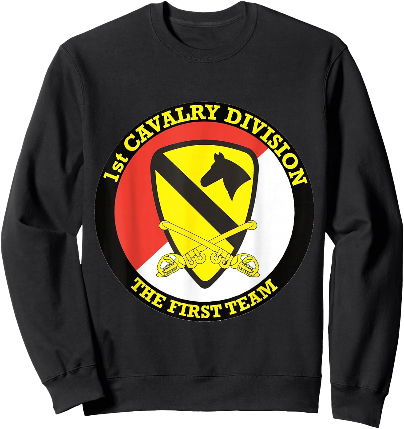 1st Cavalry Division 'The First Team' Military Army Sweatshirt - Sweatshirt | Black