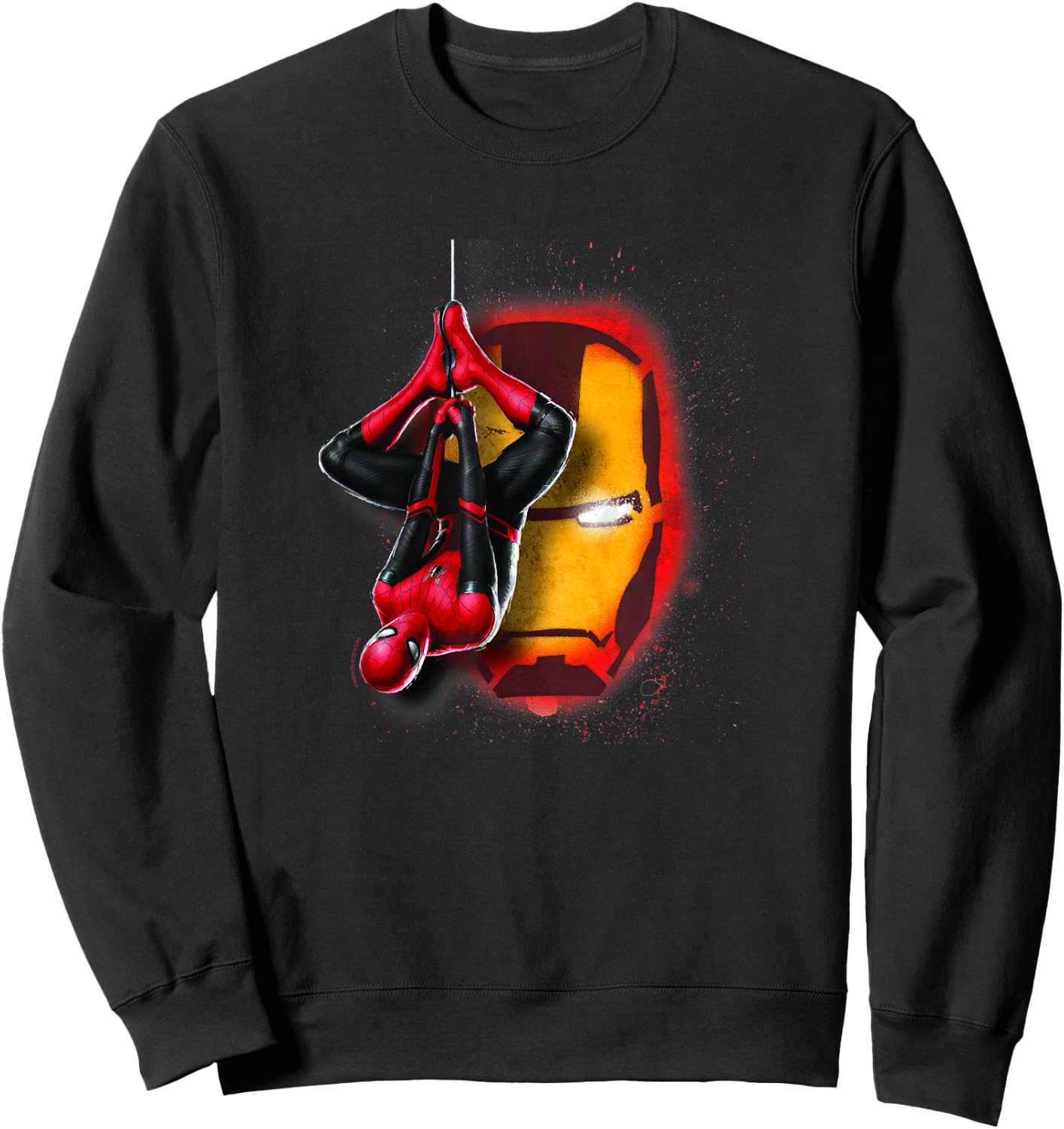 Marvel Avengers Spider-Man & Iron Man Collage Sweatshirt - Sweatshirt | Black