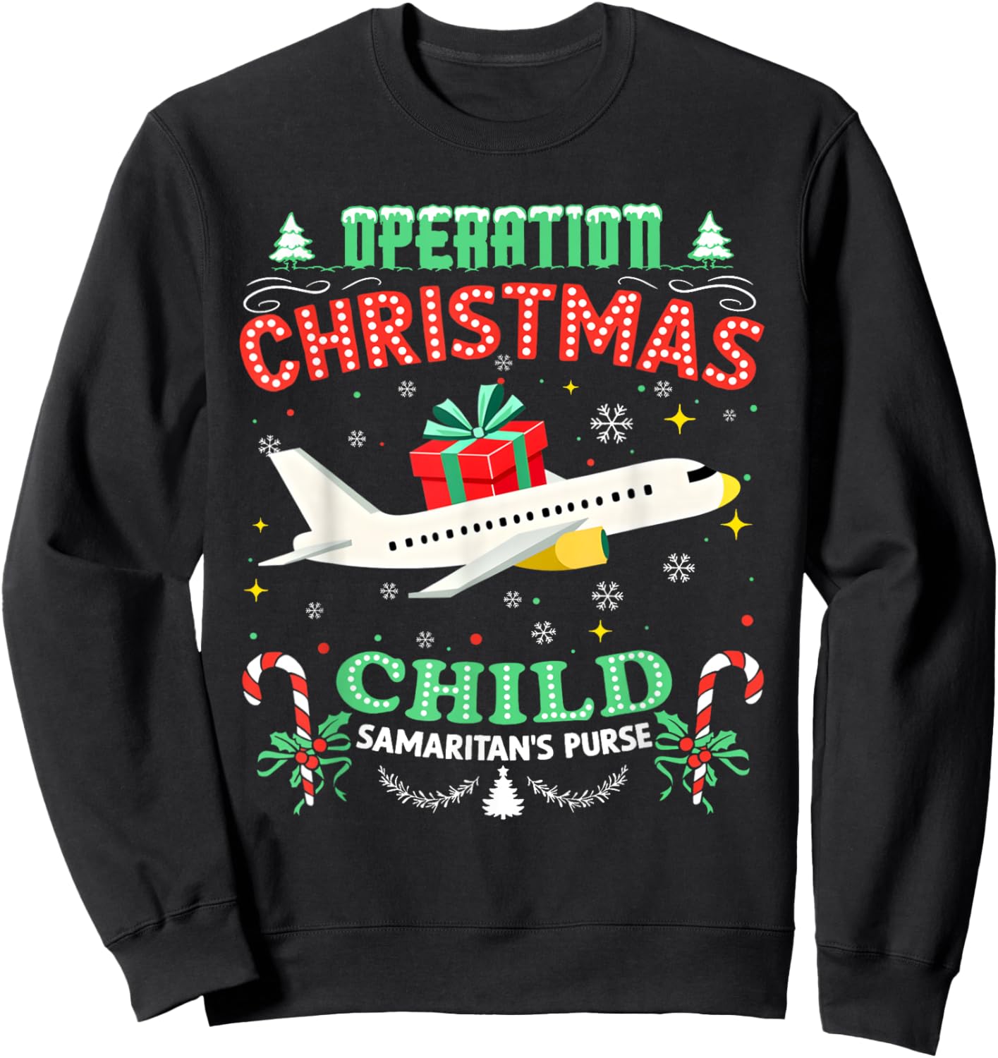 Operation Christmas Child Funny Family Matching Xmas Sweatshirt - Sweatshirt | Black