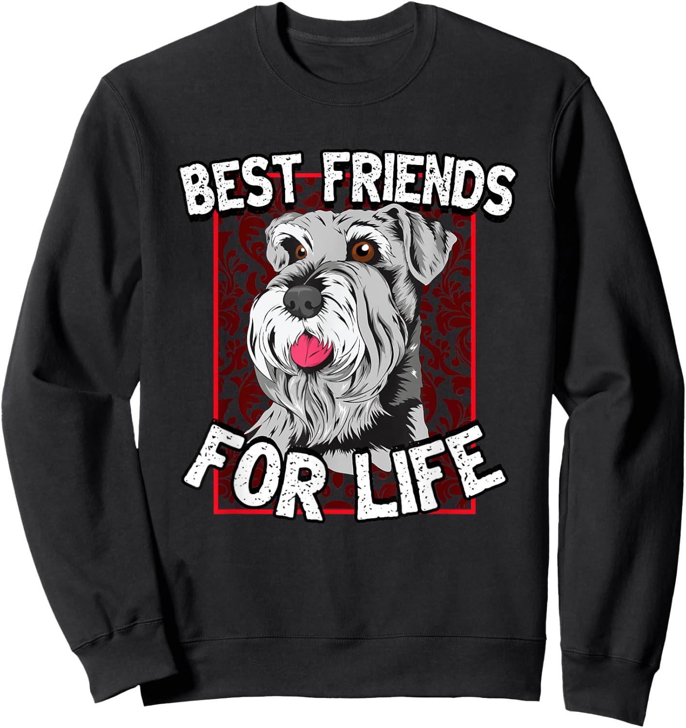 Miniature Schnauzer Best Friends Dog Schnauzer Lover Women Kids Sweatshirt - Sweatshirt | Black