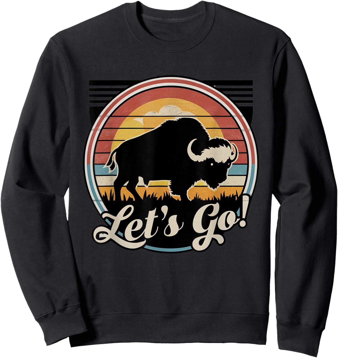Let's Go Buffalo New York WNY BFLO Vintage Sweatshirt - Sweatshirt | Black