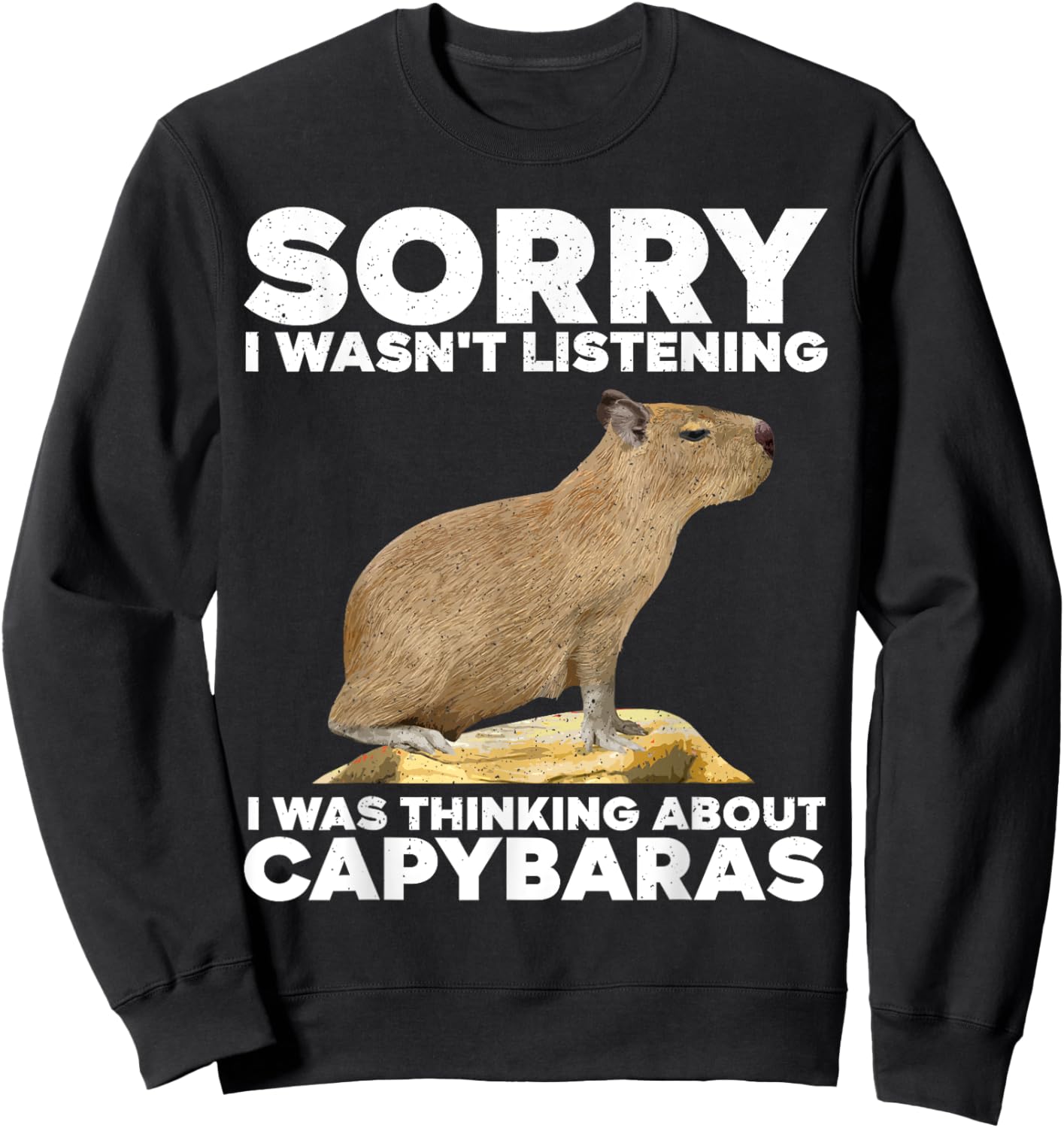 Best Capybara Design Women Kids Pet Rodent Capybara Sweatshirt - Sweatshirt | Black