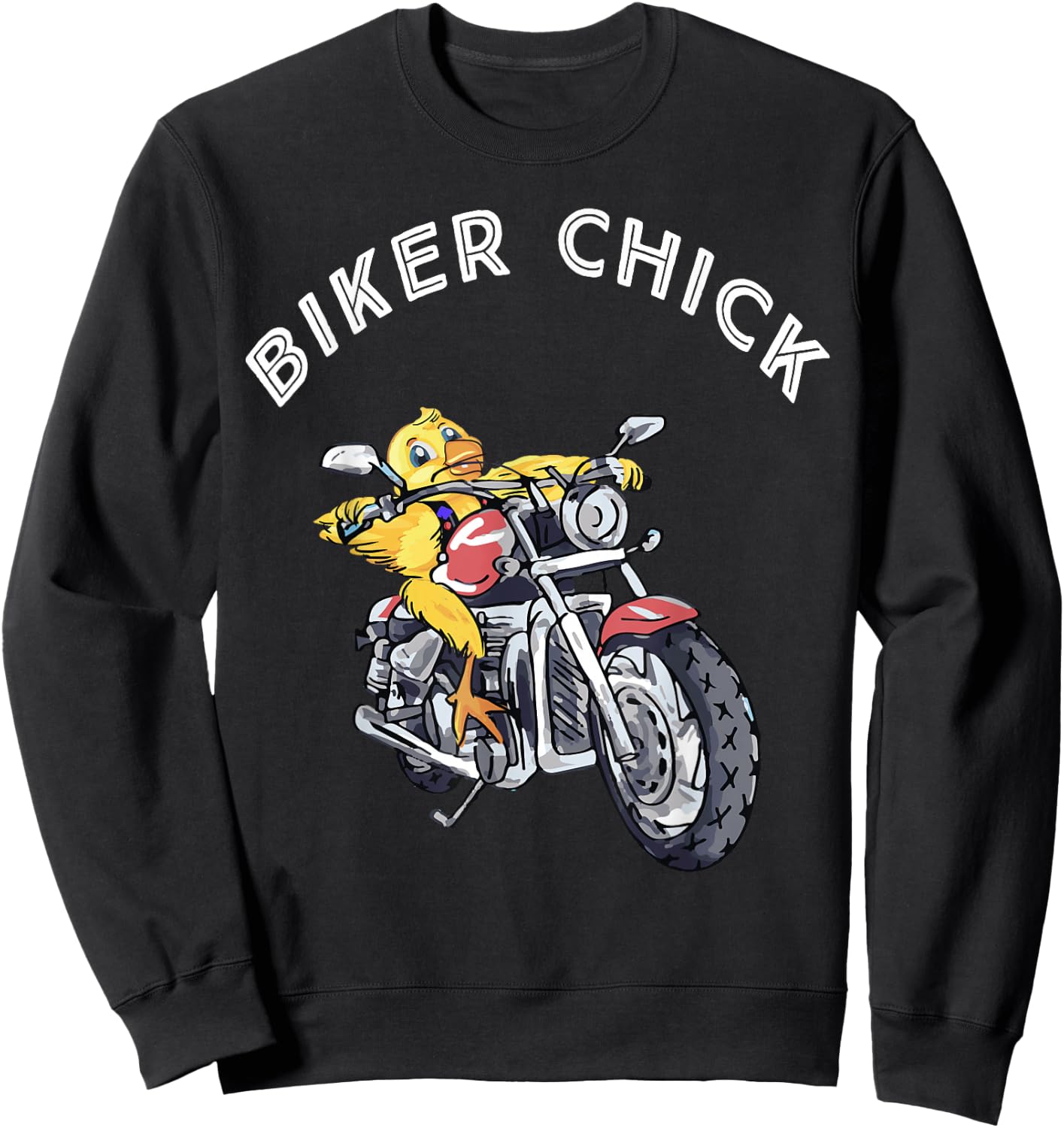 Cool Biker Chick Sweatshirt - Sweatshirt | Black