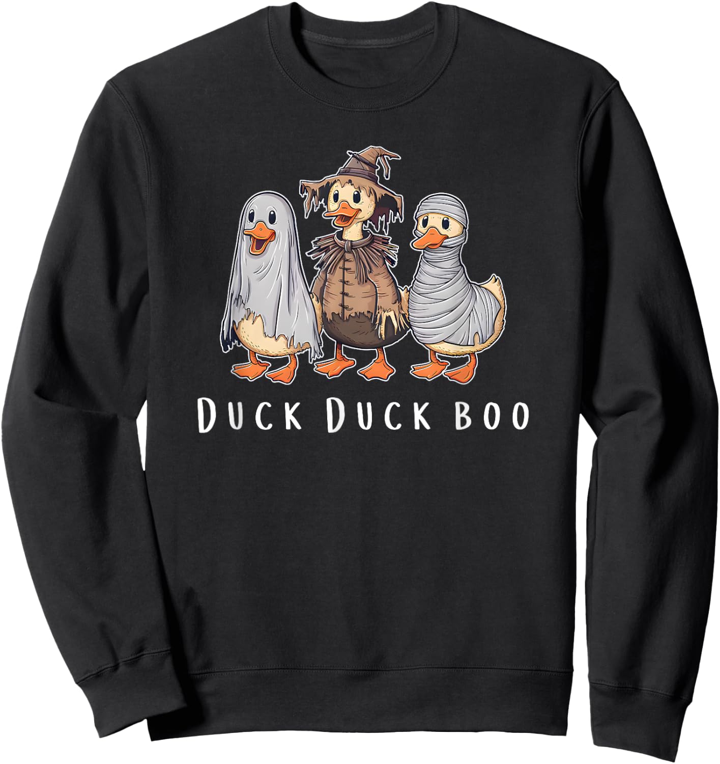 Duck Duck Boo, Halloween Duck Hunting, Boys Halloween Sweatshirt - Sweatshirt | Black