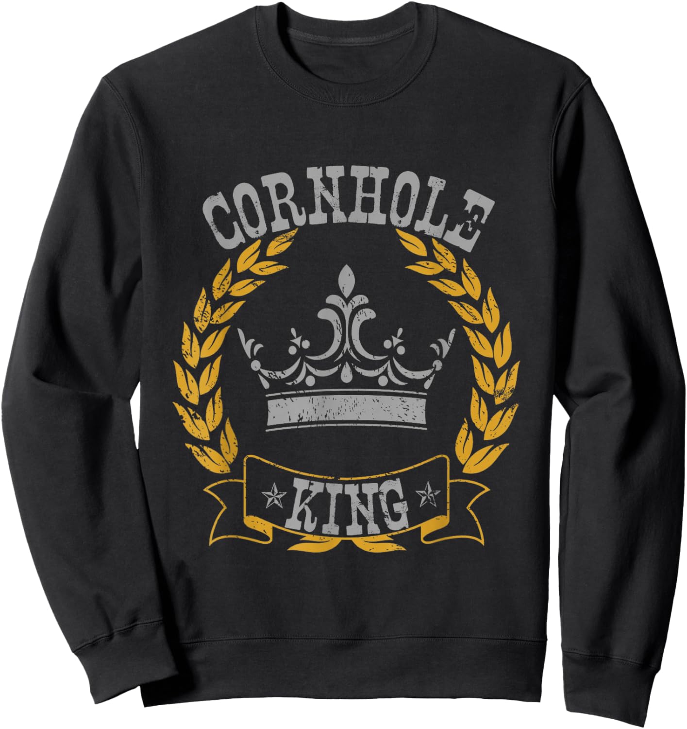 Cornhole King Funny Cornhole Sweatshirt - Sweatshirt | Black