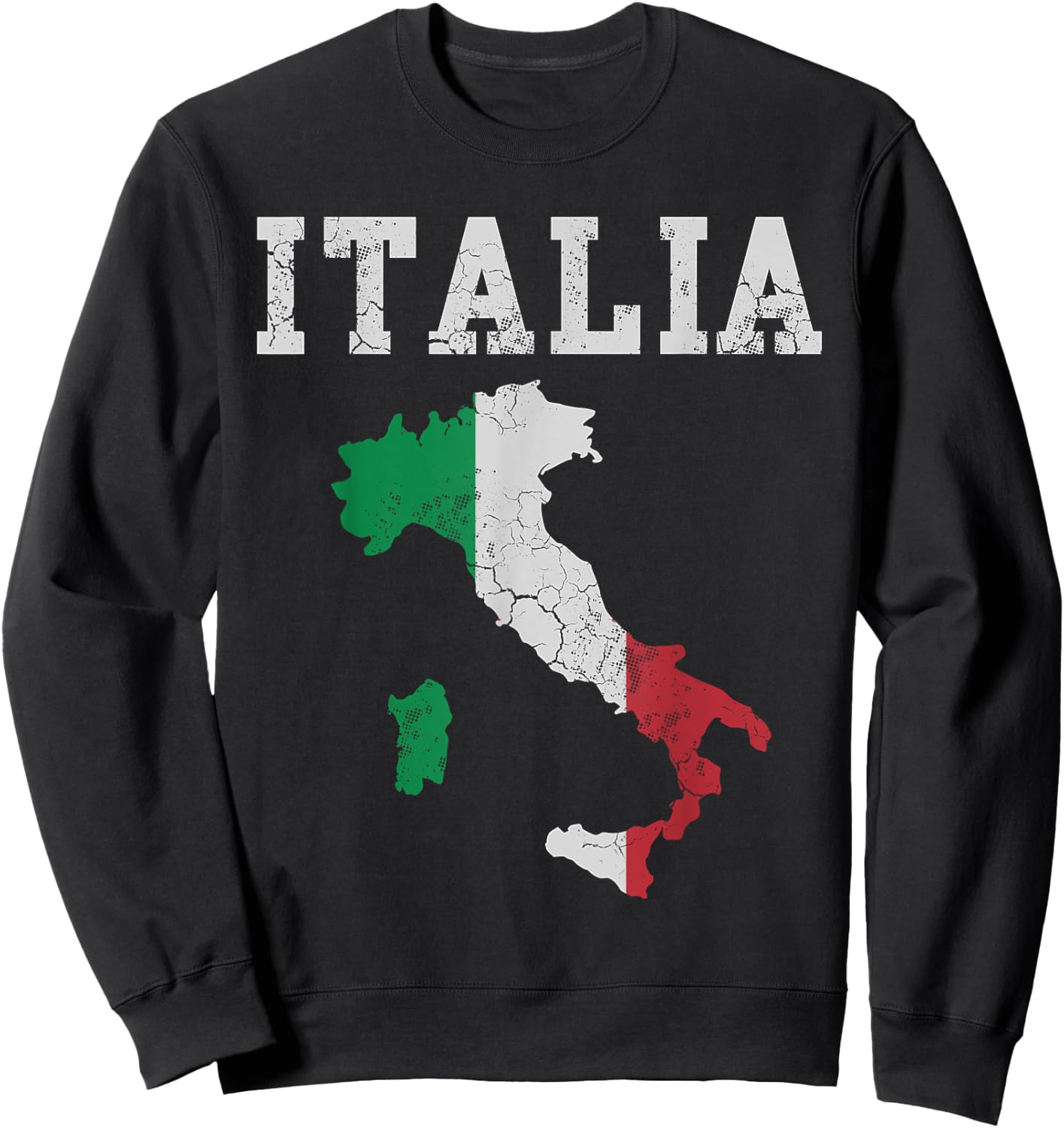 Italia Italy Flag Map Italian Italiano Family Sweatshirt - Sweatshirt | Black
