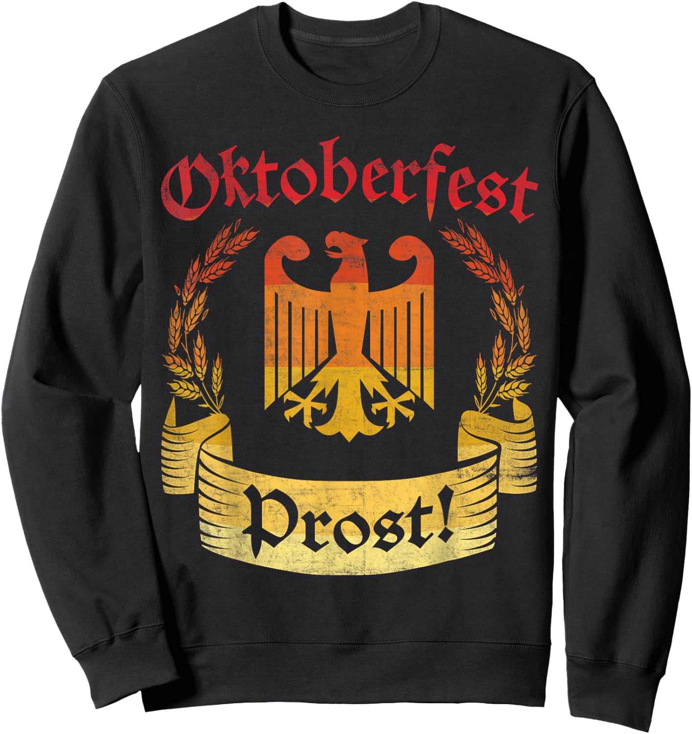 Retro Oktoberfest Shirt Eagle Prost Patriotic German Sweatshirt - Sweatshirt | Black