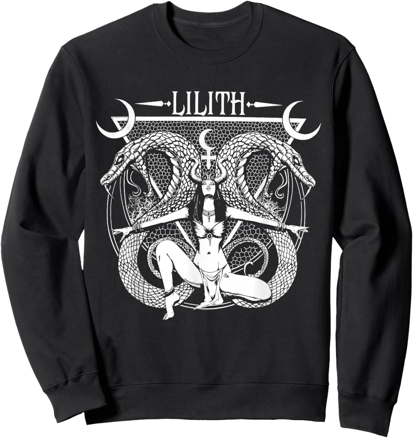 Lilith | Goddess | Tarot Card | Book of Shadows Sweatshirt - Sweatshirt | Black