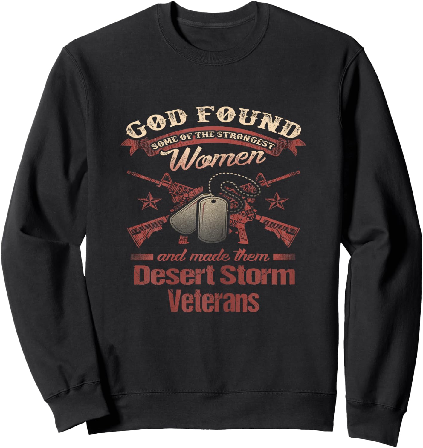 Women Veteran Operation Desert Storm Persian Gulf War Sweatshirt - Sweatshirt | Black