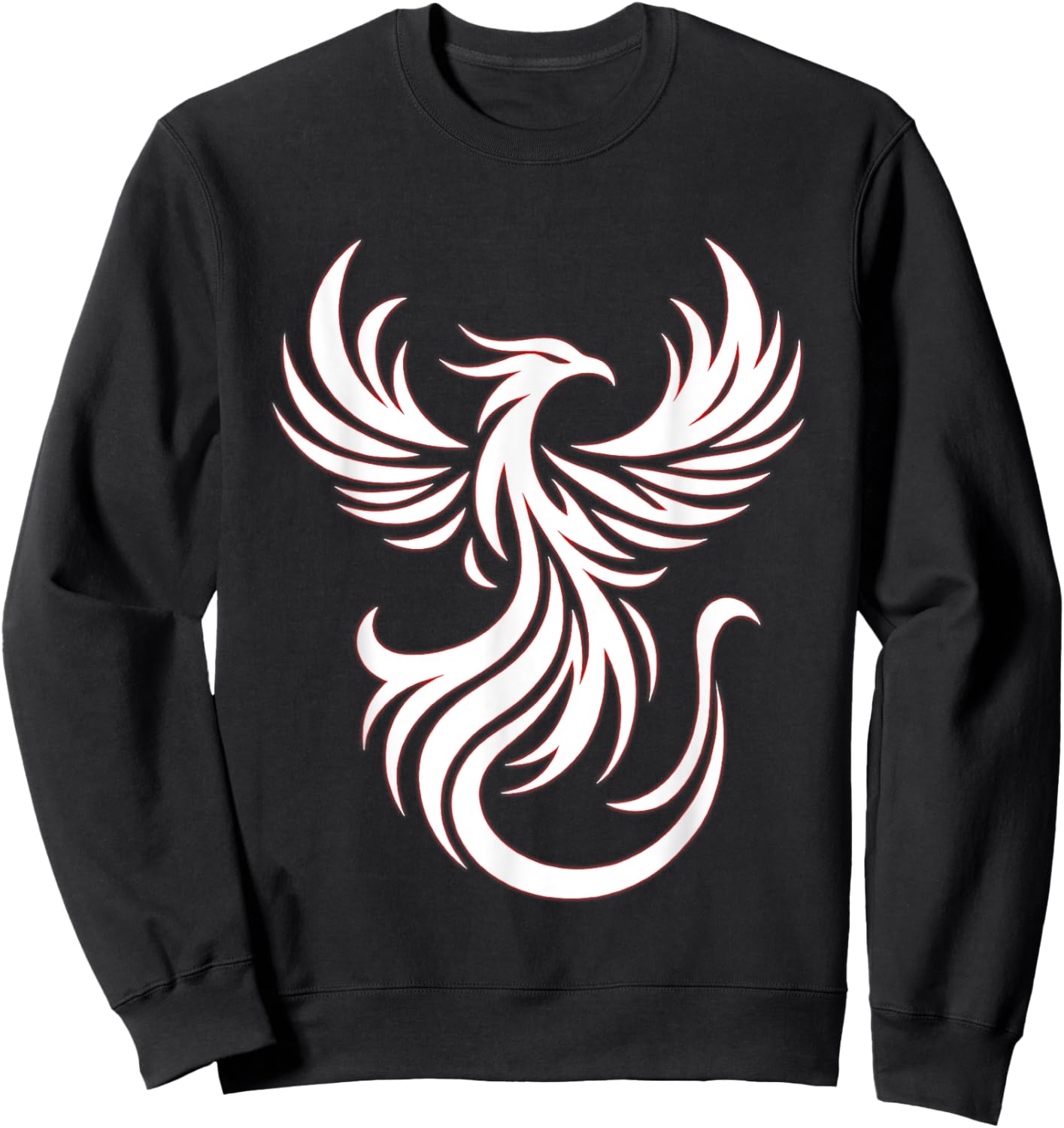 Classic Phoenix Bird Fantasy Phoenix Flame Artwork Firebird Sweatshirt - Sweatshirt | Black