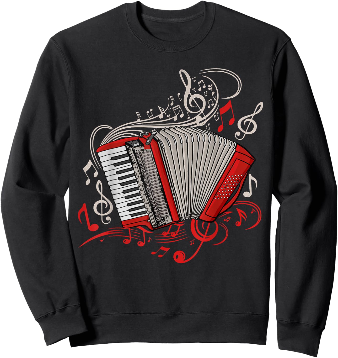 Accordion Player Men Folk Music Lover Accordion Sweatshirt - Sweatshirt | Black