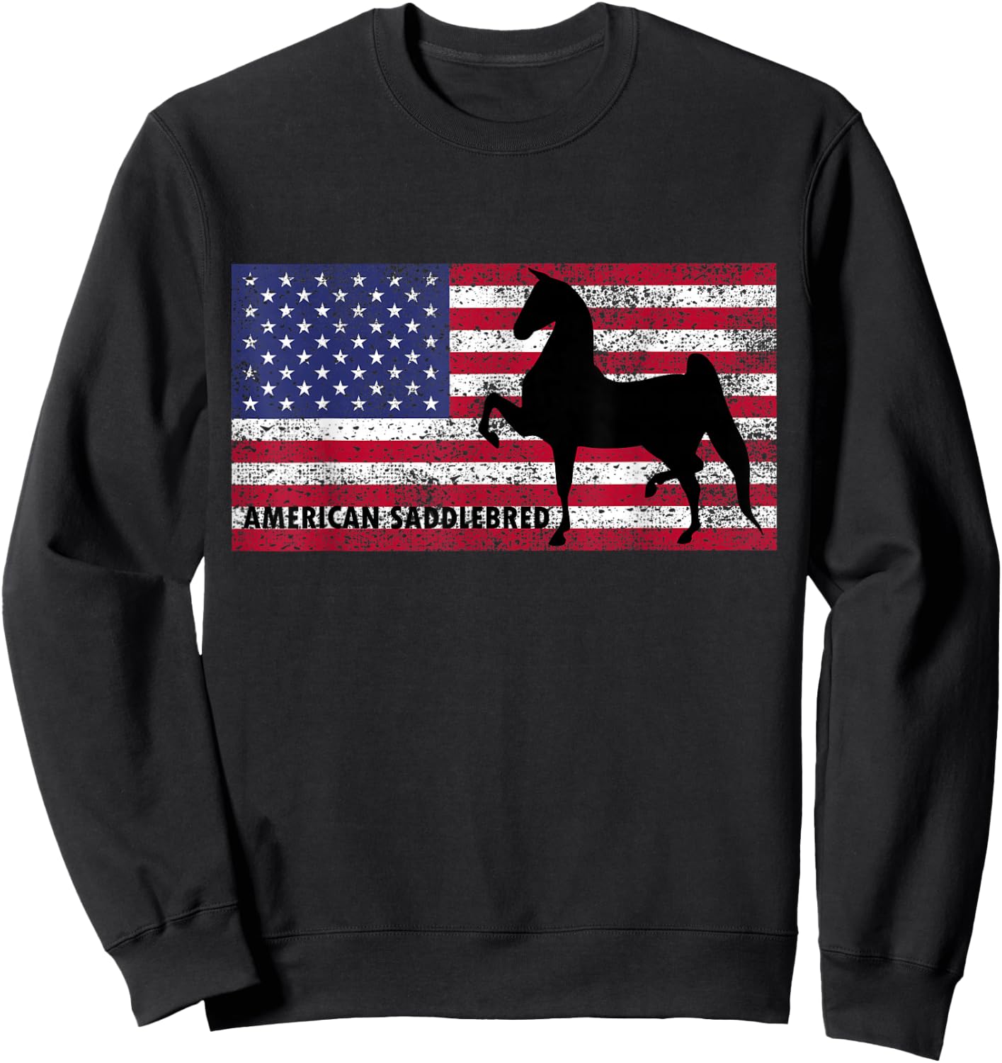 American Saddlebred Horse Training Gaited Horses Equitation Sweatshirt - Sweatshirt | Black