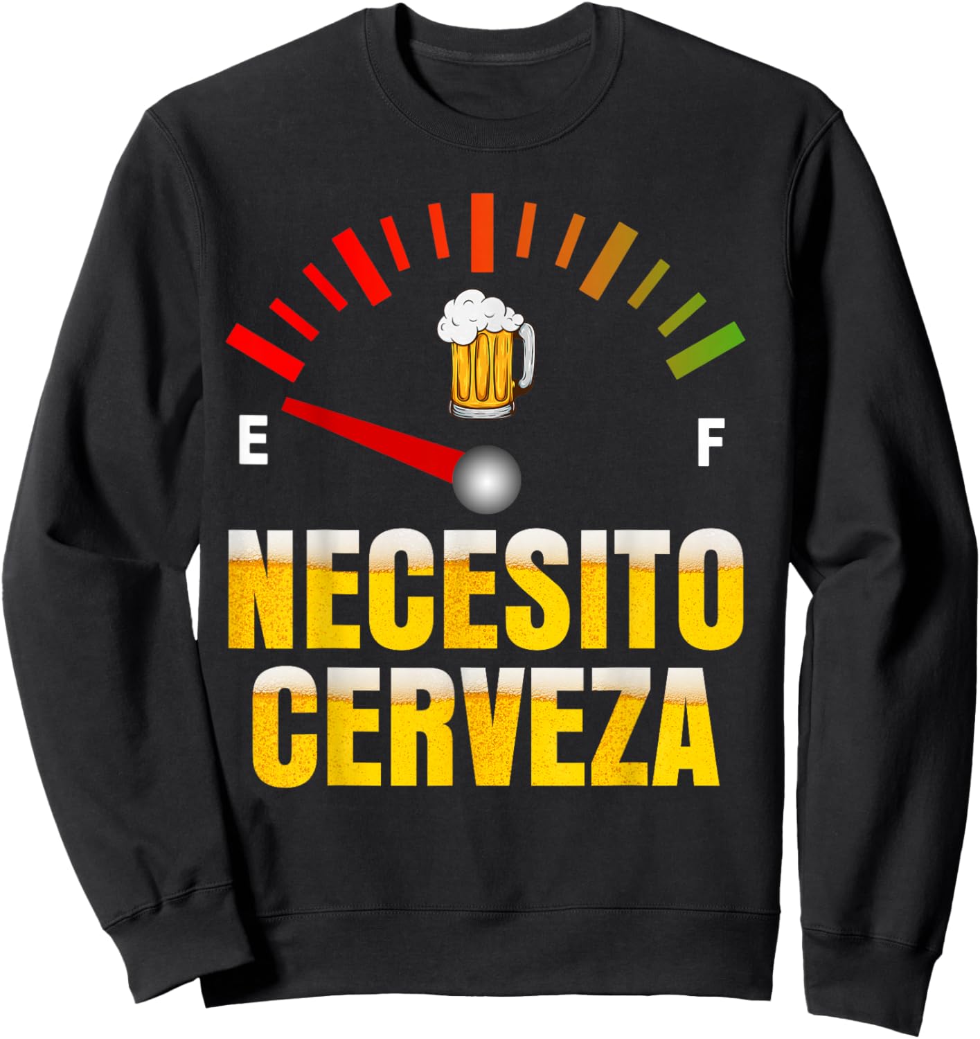 Necesito Cerveza I Need Beer in Spanish Mardi Gras Bbq Party Sweatshirt - Sweatshirt | Black