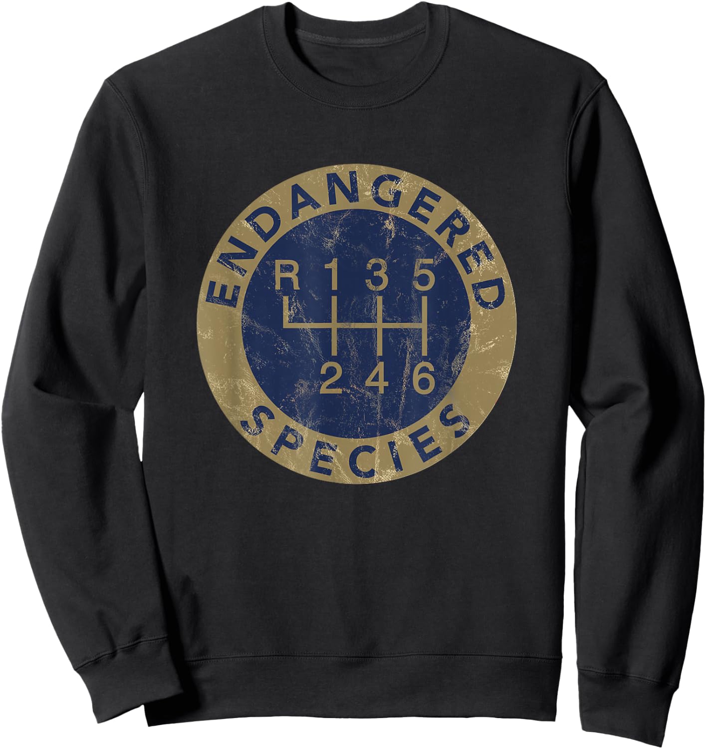 Endangered Species Stick Shift Manual Transmission Drivers Sweatshirt - Sweatshirt | Black