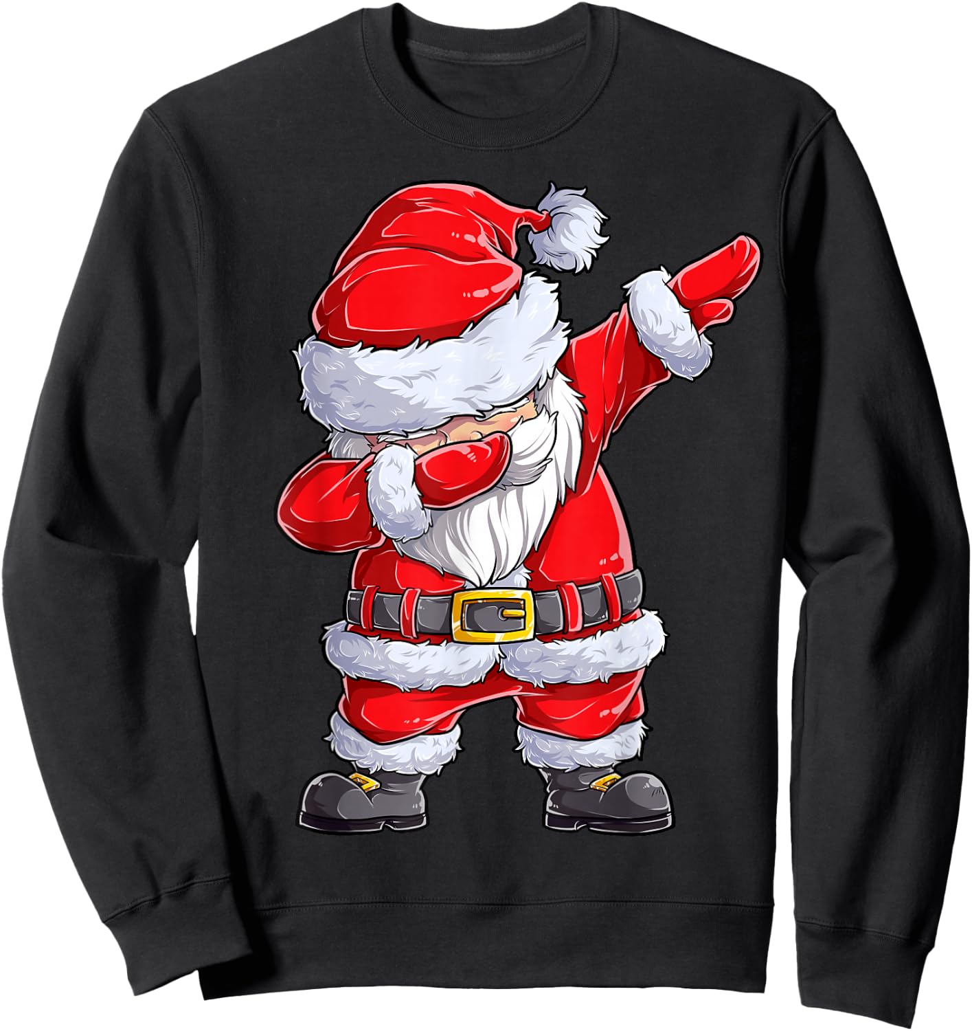 Christmas Boys Dabbing Santa Claus Girls Funny Xmas Dab Cute Sweatshirt - Sweatshirt | Black