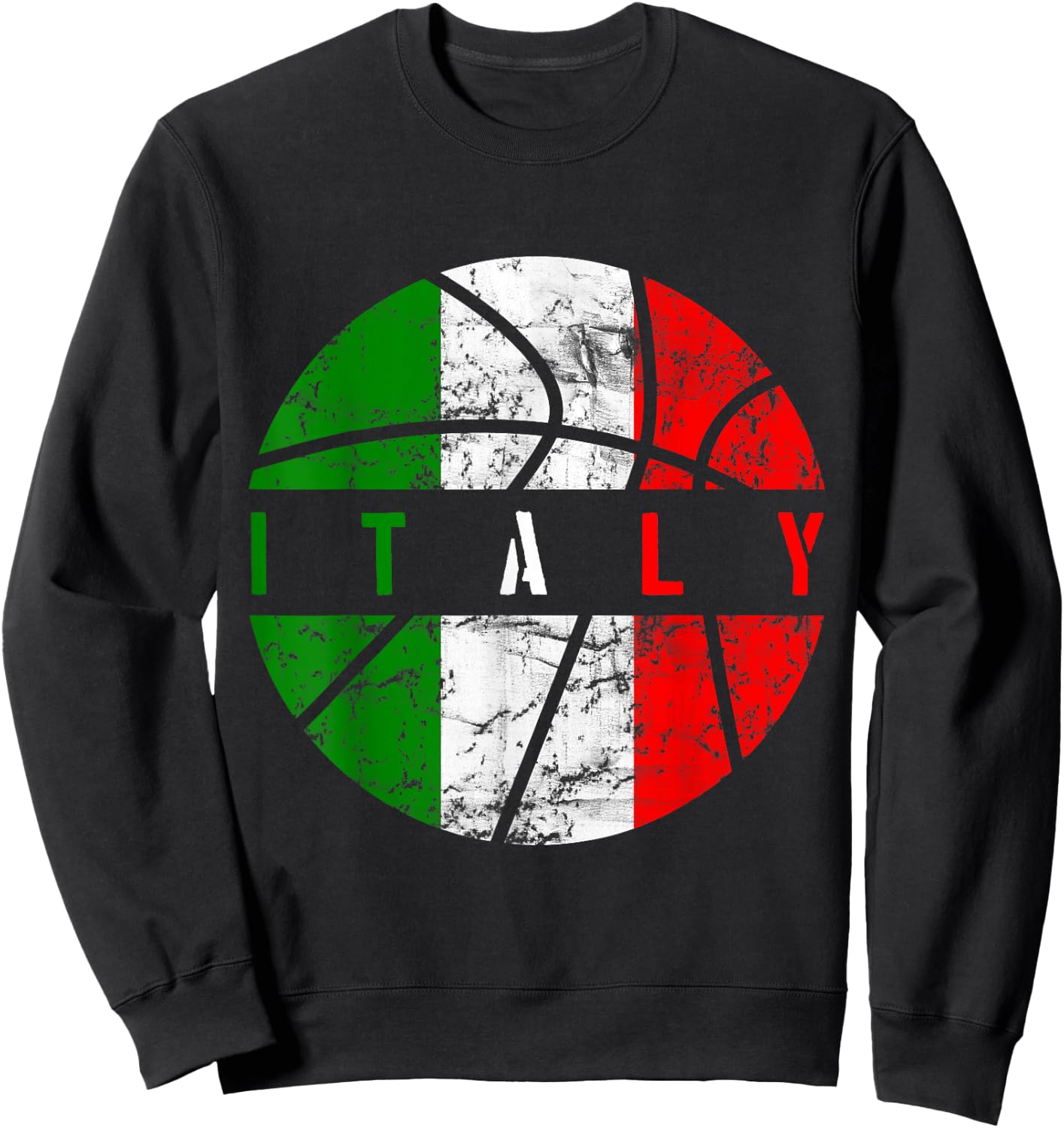 Italy Flag Basketball Italian Team Fan Lover Sweatshirt - Sweatshirt | Black