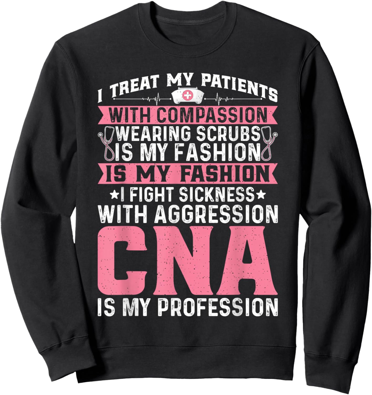 CNA Shirts Gifts Women Co. CNA Certified Nurse Assistant Sweatshirt - Sweatshirt | Black