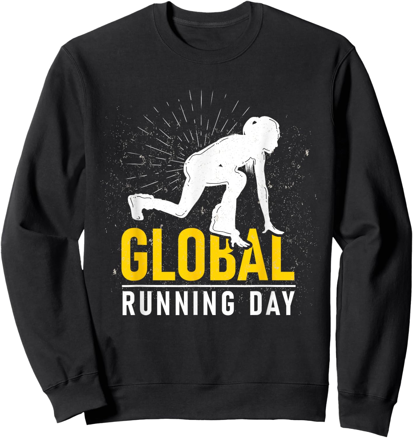 Global Running Day Gift Global Running Day & Sprinters Sweatshirt - Sweatshirt | Black