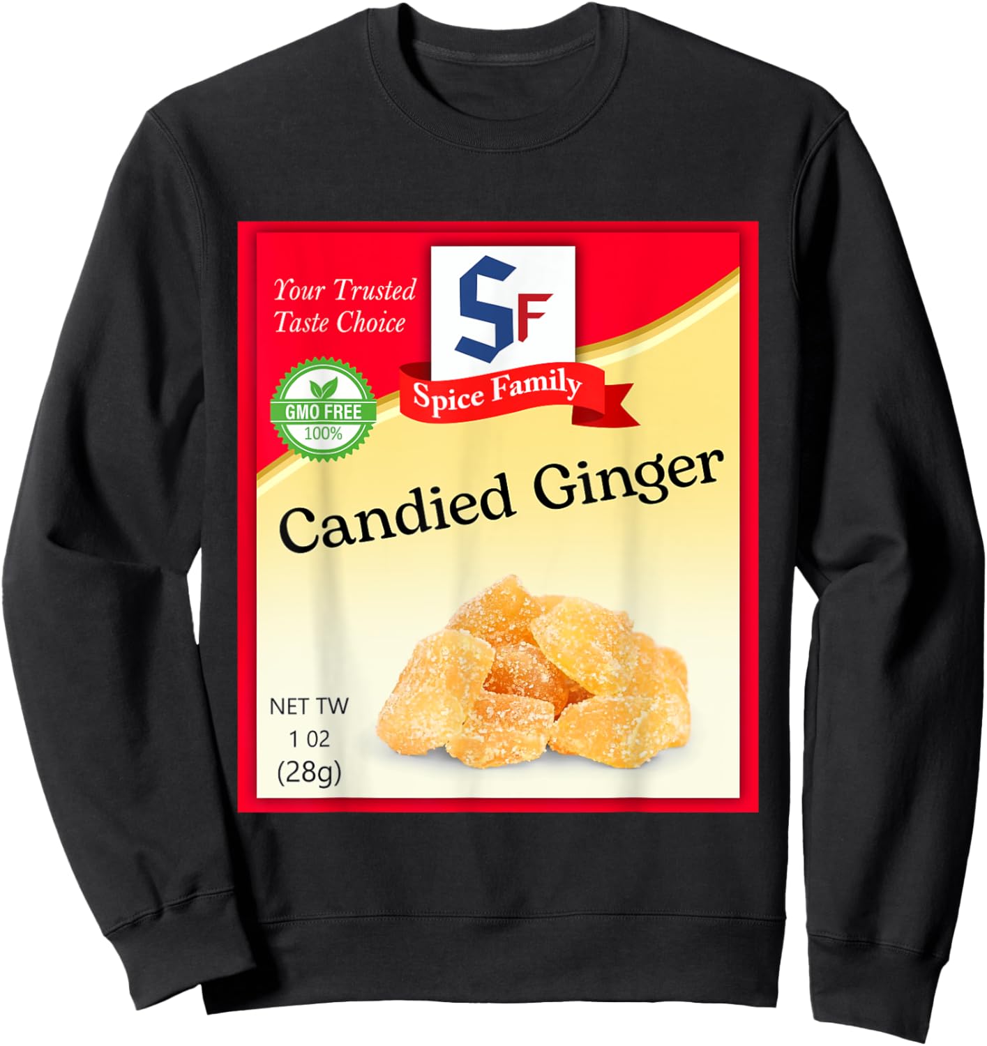 Candied Ginger Condiment Costume Holiday Spice Costumes Sweatshirt - Sweatshirt | Black