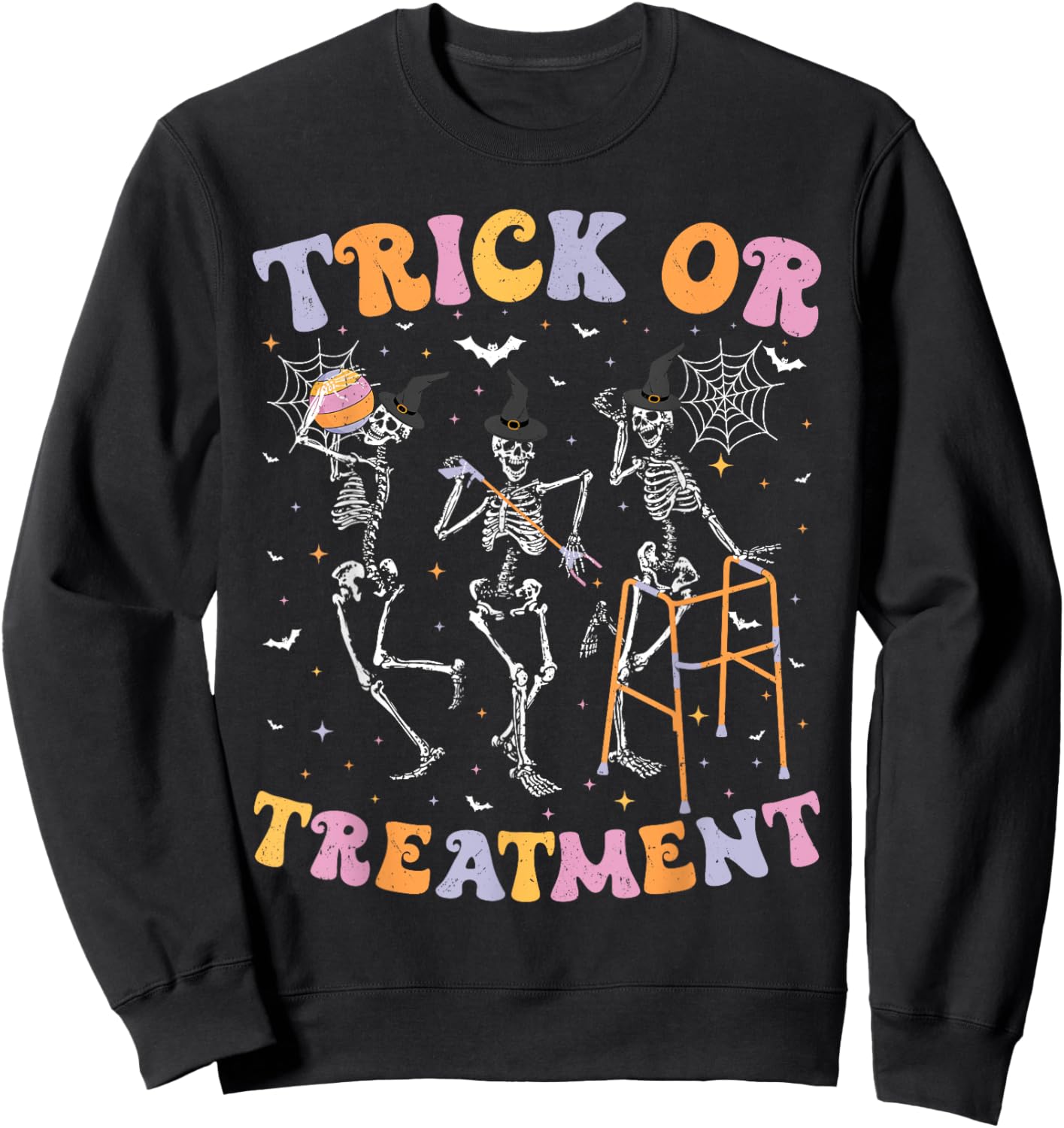 Trick or Treatment PT Physical Therapy Therapist Halloween Sweatshirt - Sweatshirt | Black