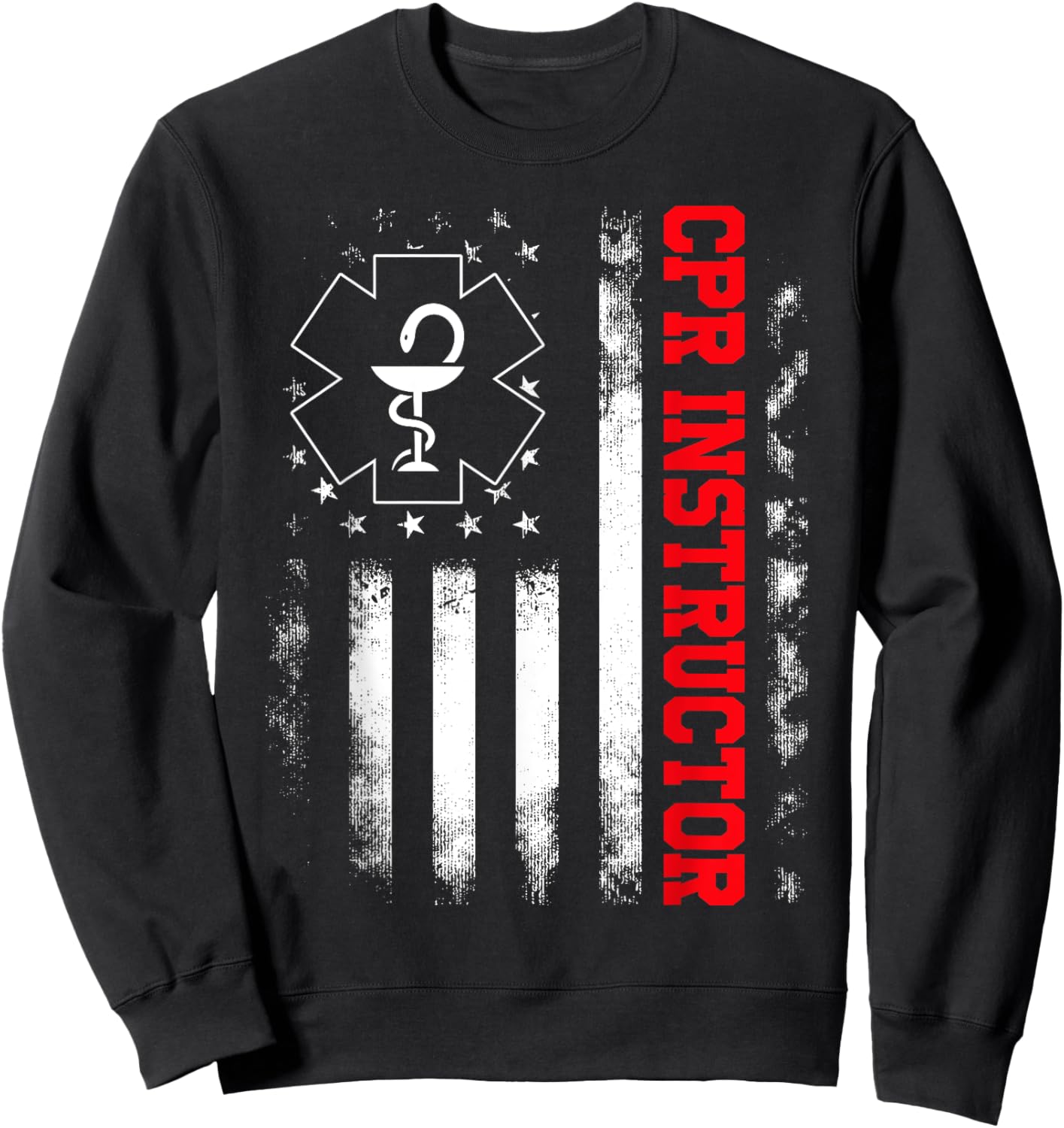 CPR Instructor design Training and Teaching EMS Ambulance Sweatshirt - Sweatshirt | Black
