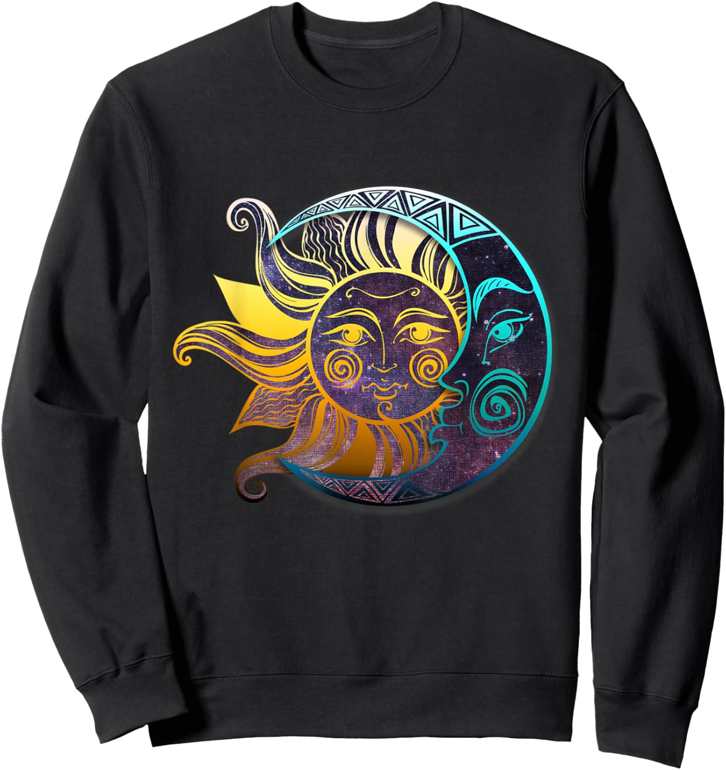 Live By The Sun Love By The Moon Spirituality Gift Bohemian Sweatshirt - Sweatshirt | Black