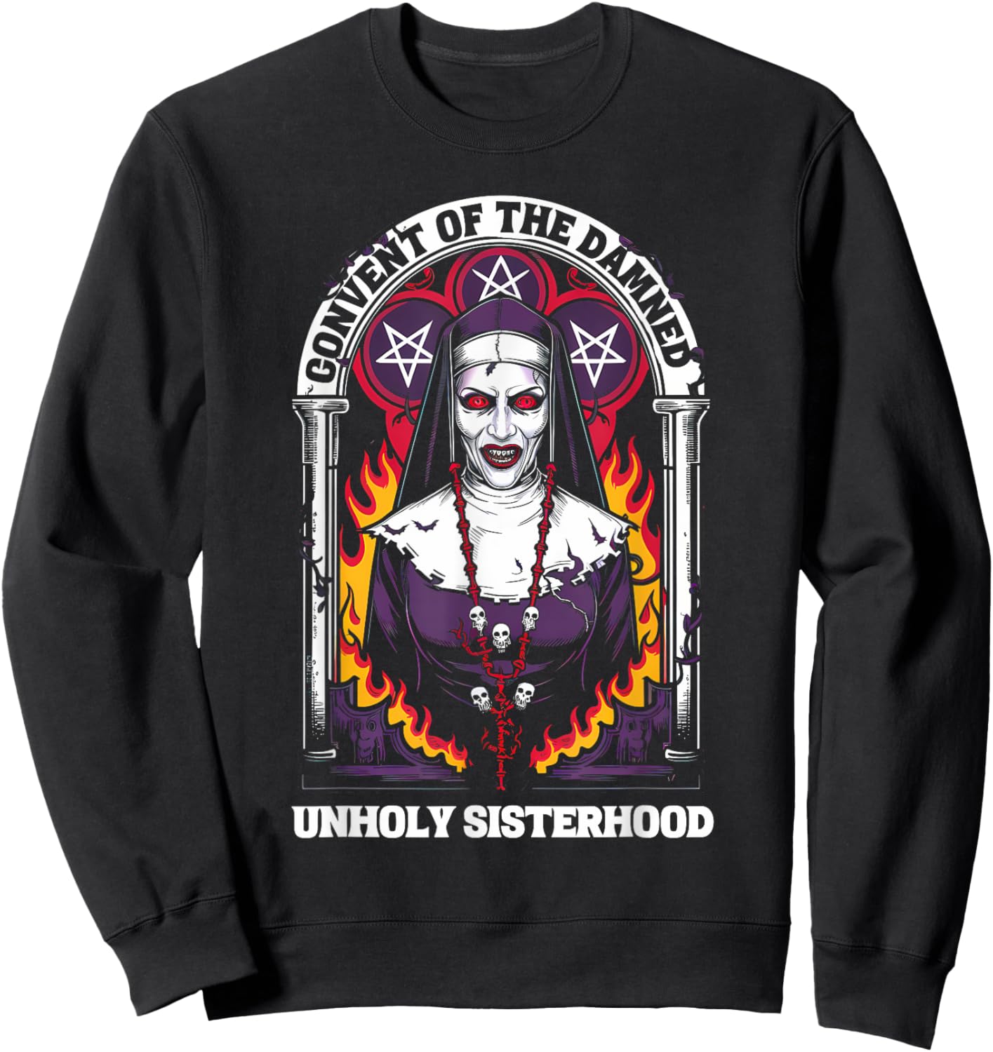 Gothic Antichrist Dark Art Church of Satan 666 Baphomet Sweatshirt - Sweatshirt | Black