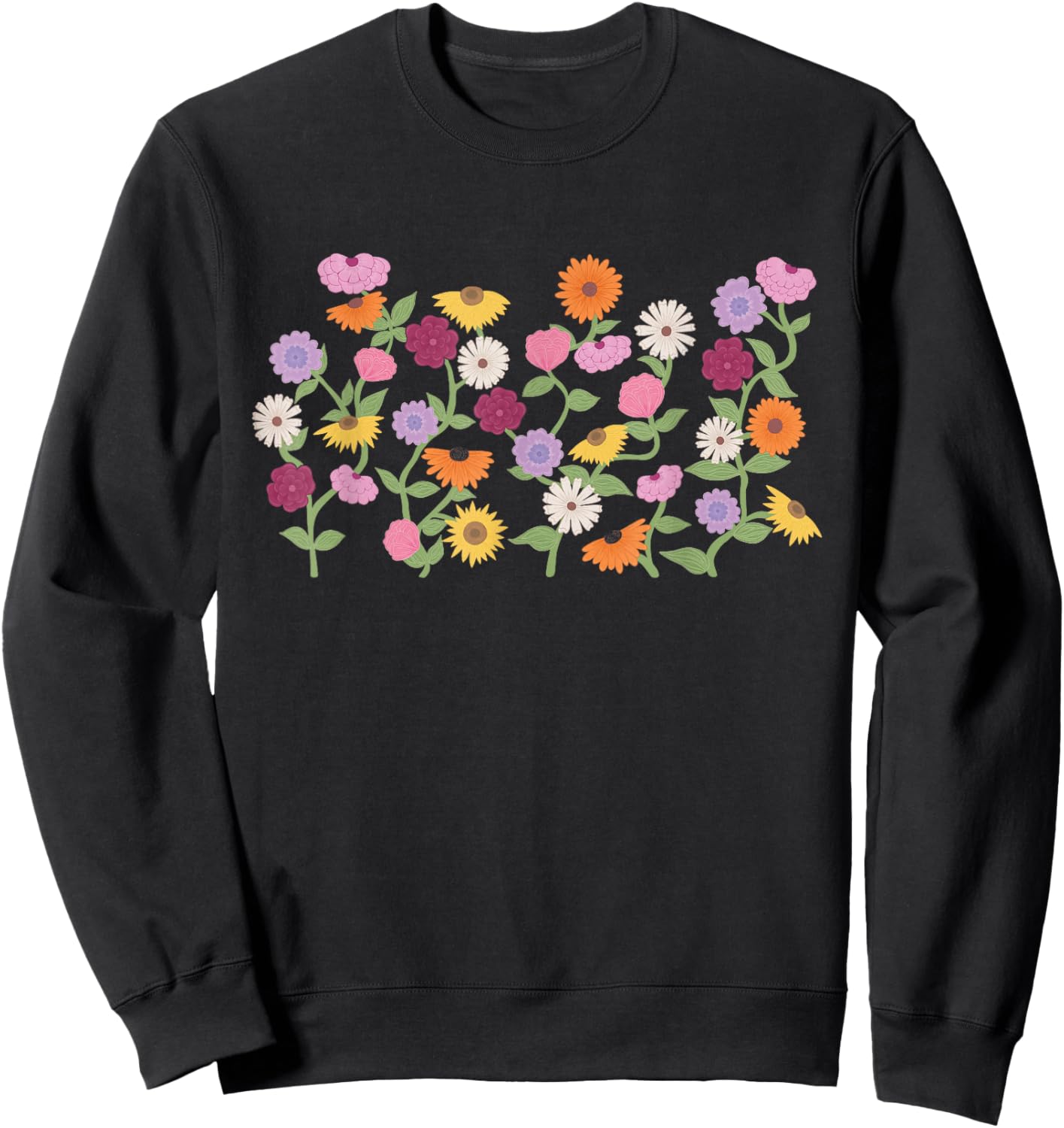 Eras Piano Flowers Sweatshirt - Sweatshirt | Black