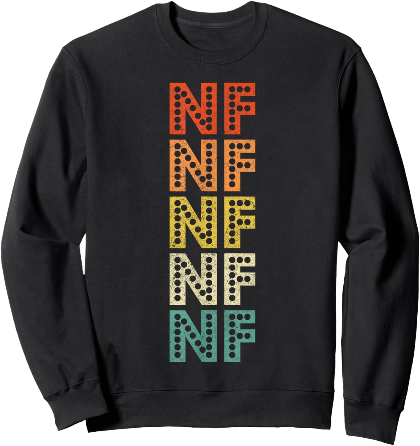 Nf Retro Vintage Sweatshirt - Sweatshirt | Black