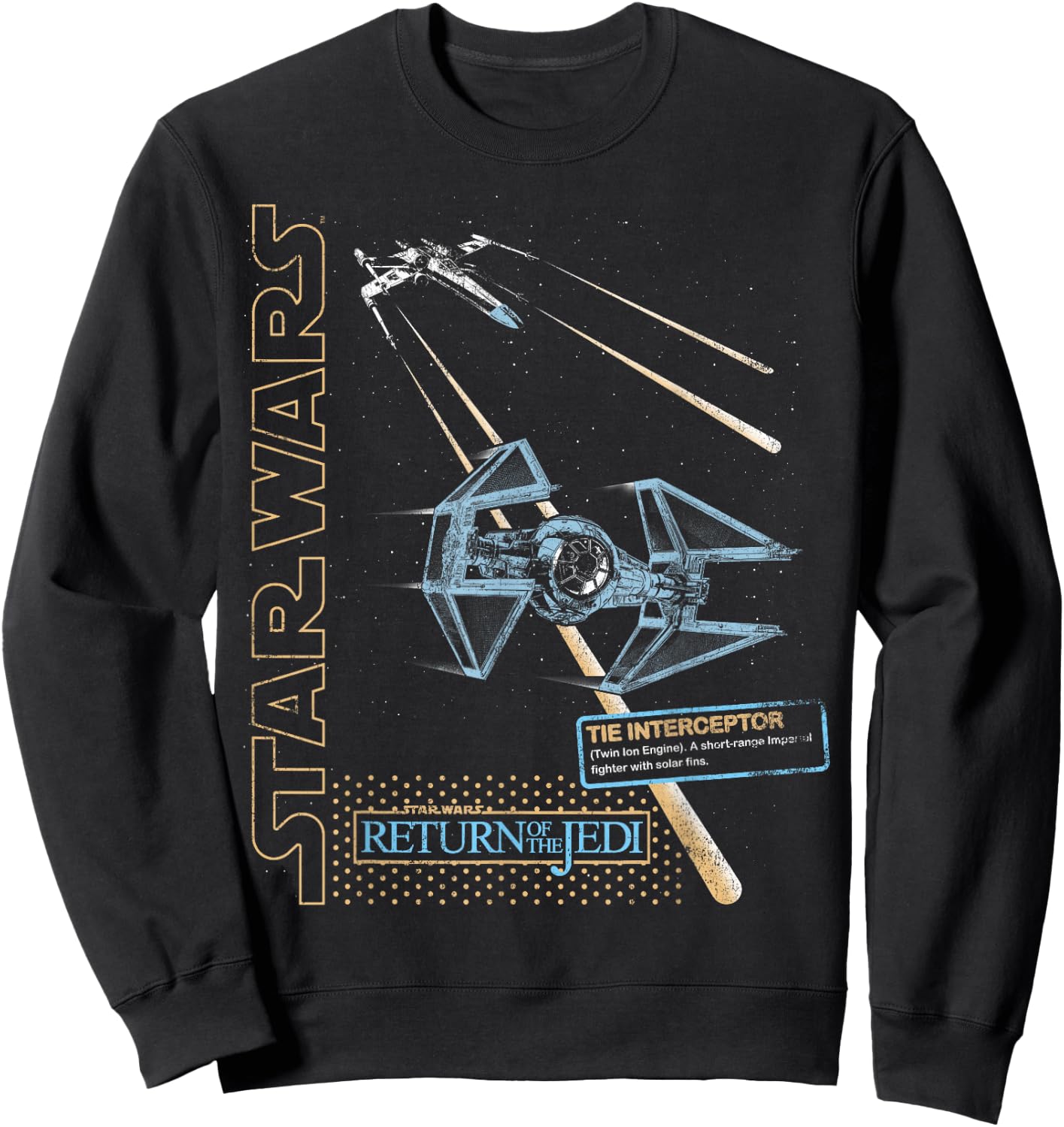 Star Wars Return Of The Jedi TIE Fighter Interception Sweatshirt - Sweatshirt | Black