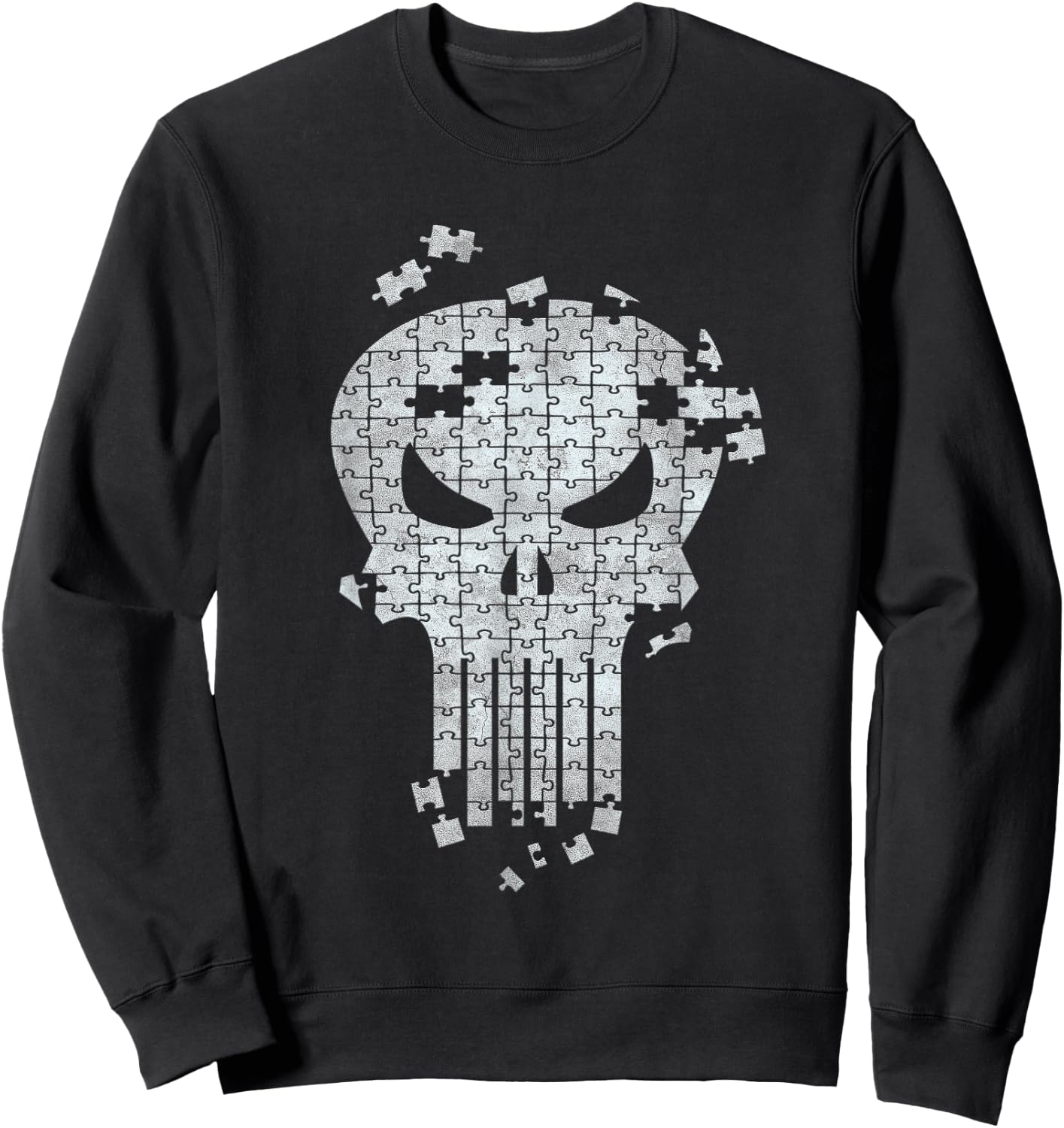 Marvel The Punisher Skull Icon Jigsaw Puzzle Sweatshirt - Sweatshirt | Black