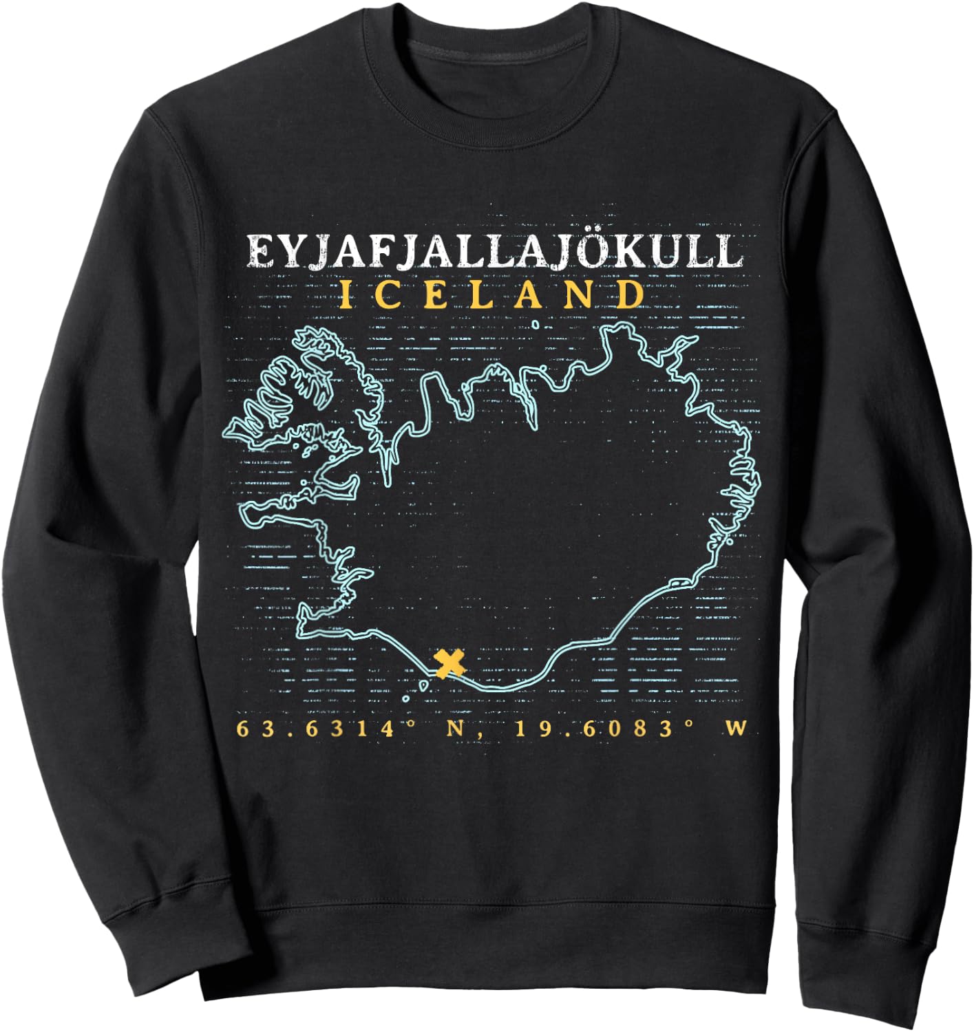 Iceland Eyjafjallajökull Sweatshirt - Sweatshirt | Black