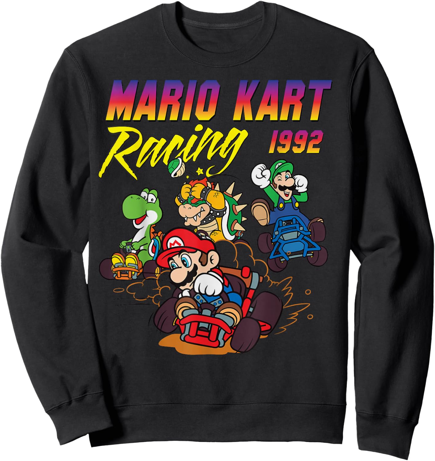 Mario Kart Racing 1992 Group Shot Sweatshirt - Sweatshirt | Black