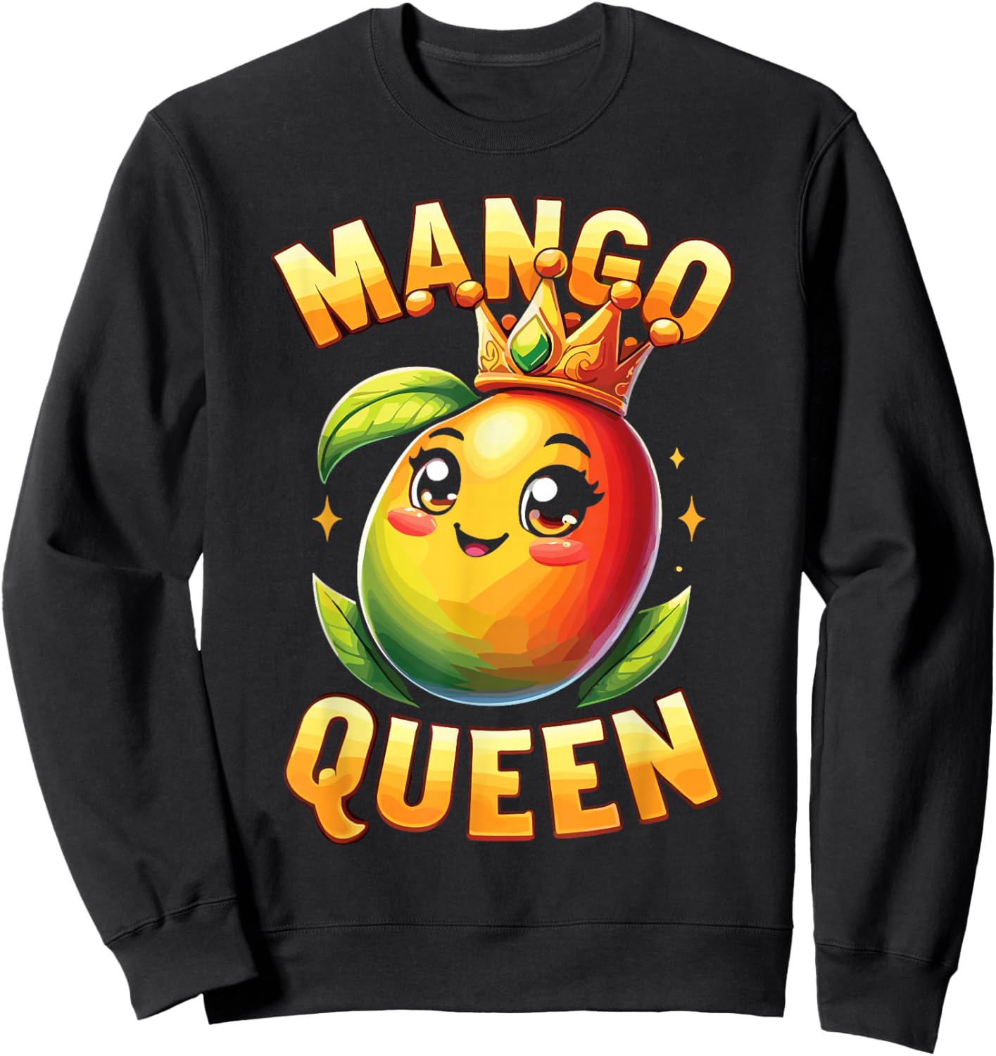 Art Mangos Fruit Lover Fruit Mango Queen Sweatshirt - Sweatshirt | Black