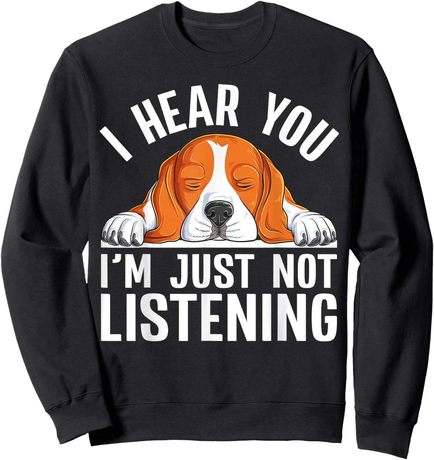 Funny Beagle Sleeping Pet Puppy Dog Lover Lazy Beagle Sweatshirt - Sweatshirt | Black