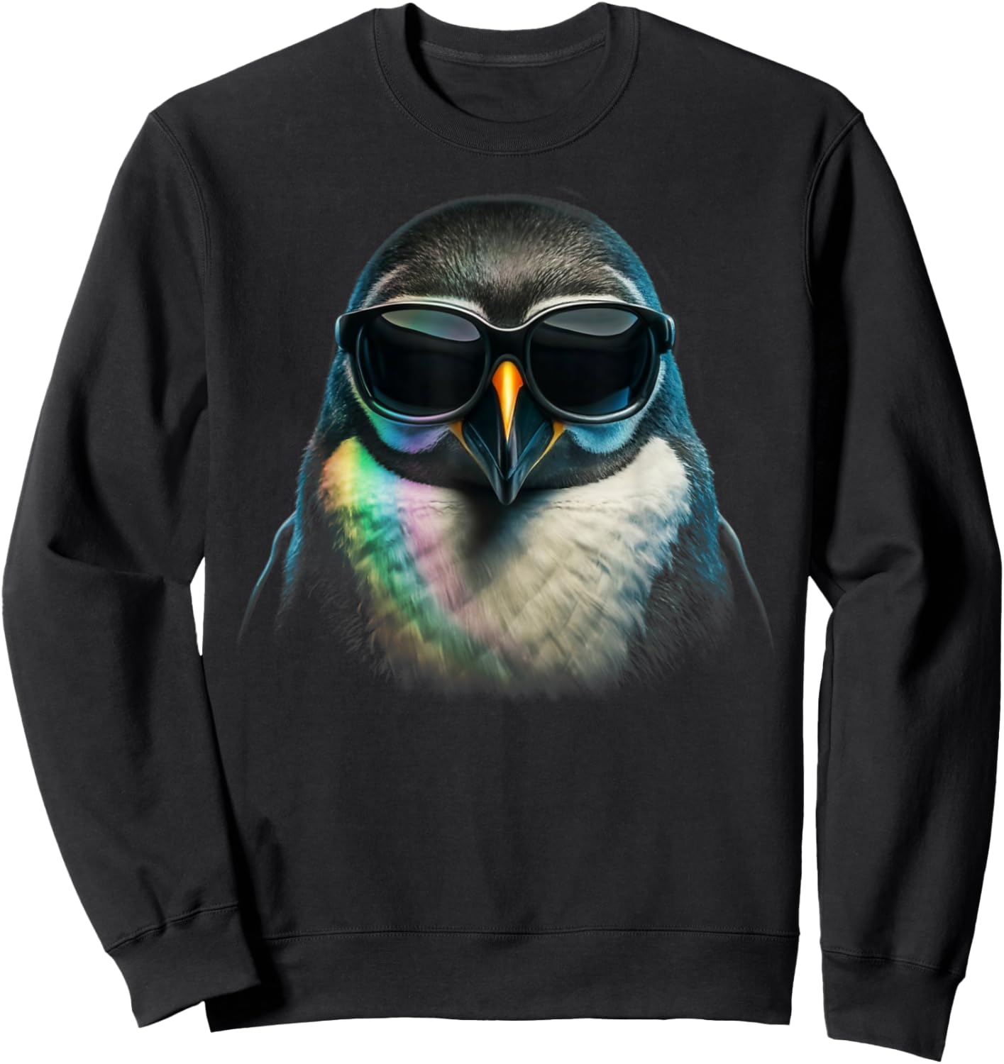 Penguin Head Sunglasses Sweatshirt - Sweatshirt | Black