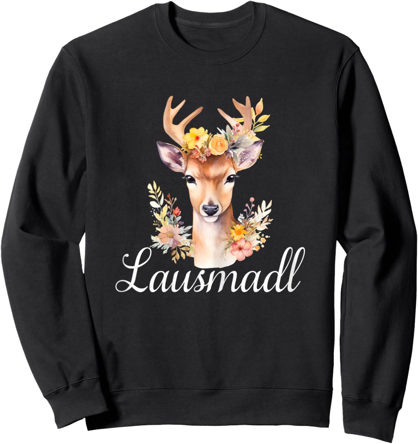 Hirsch Damen Trachten Dirndl Trachten Mädchen Sweatshirt - Sweatshirt | Black