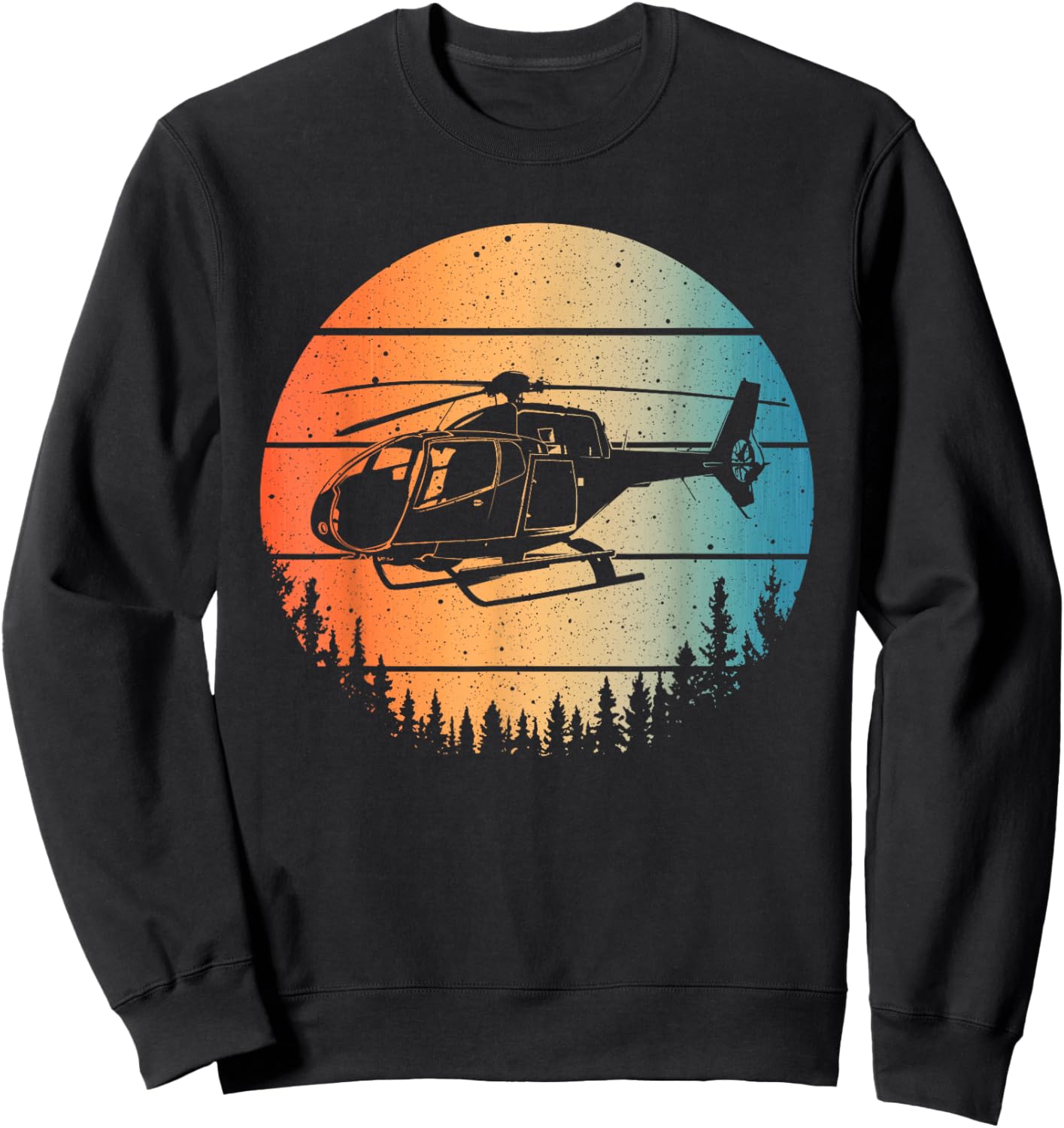 Cute Helicopter Art Women Aviator Helicopter Pilot Sweatshirt - Sweatshirt | Black