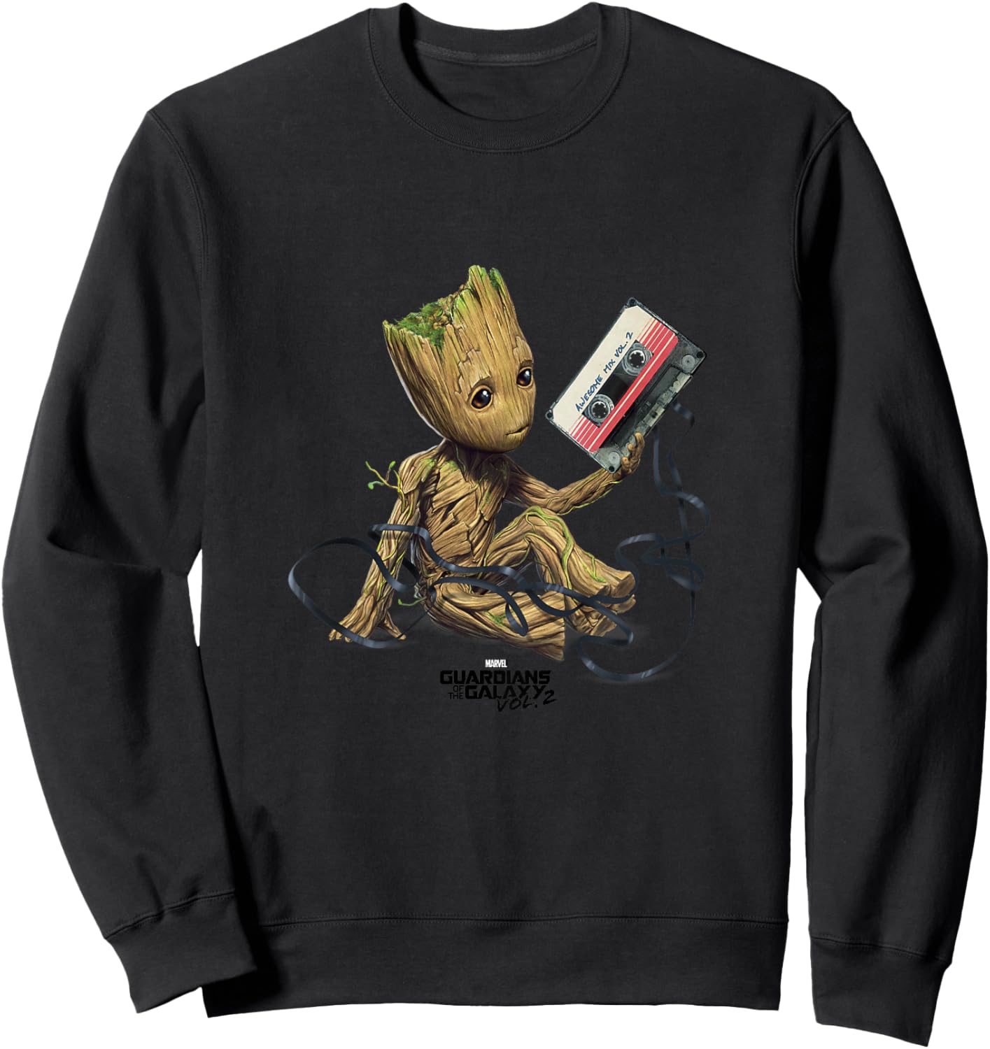 Kids Marvel Guardians of The Galaxy Vol. 2 Awesome Mix Baby Groot Sweatshirt - Sweatshirt | Black