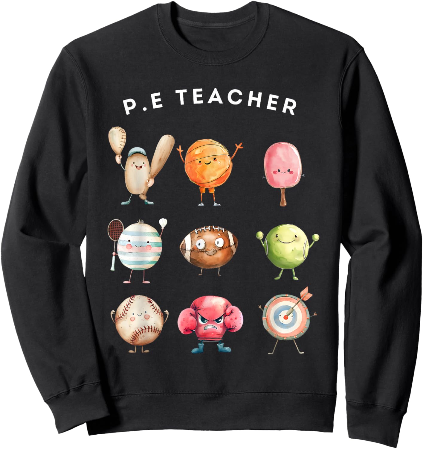 Physical Education Teacher PE Teacher Specials Back School Men Women Sweatshirt - Sweatshirt | Black
