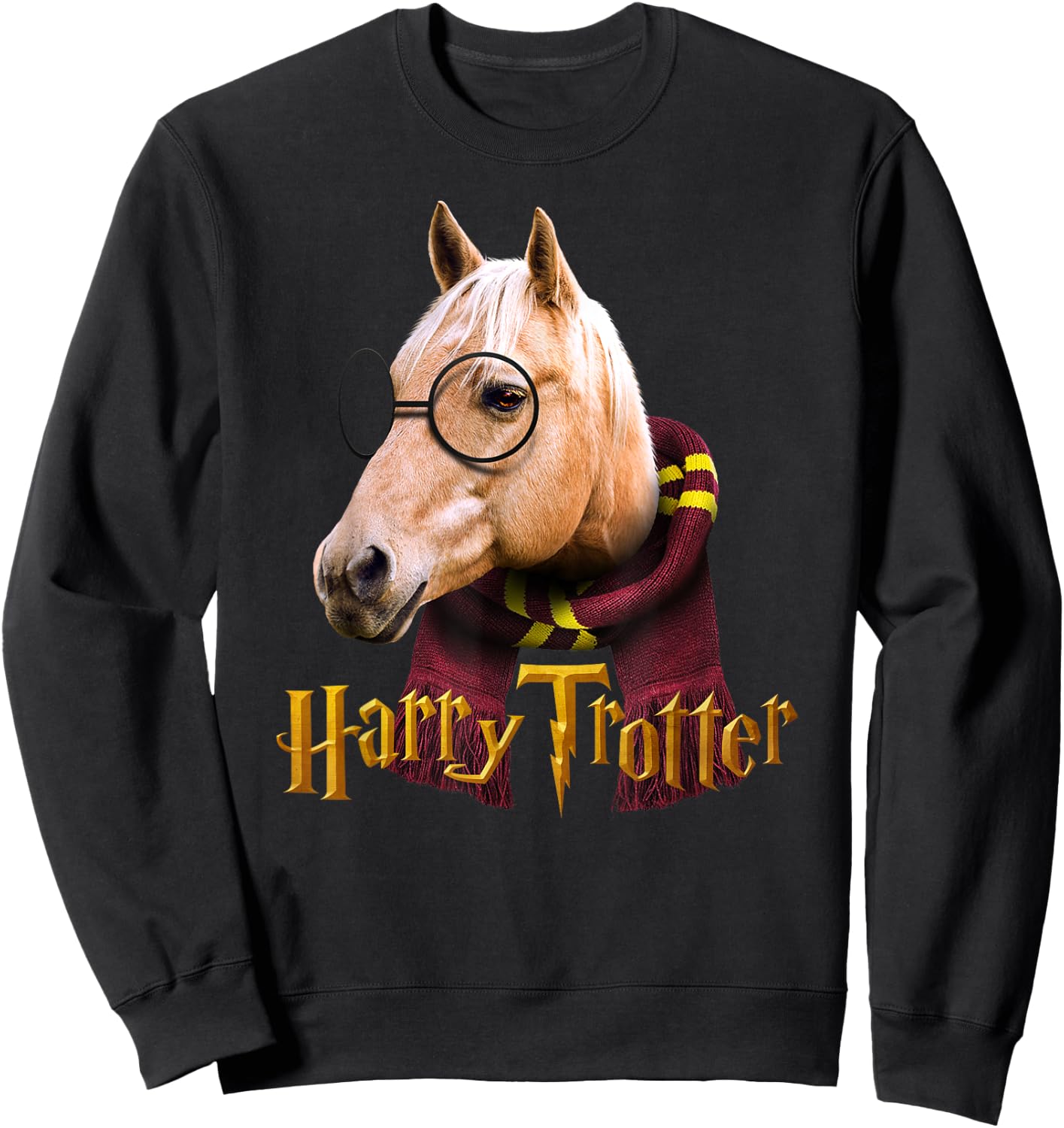 Cute American Quarter Horse Palomino colour for horse riders Sweatshirt - Sweatshirt | Black