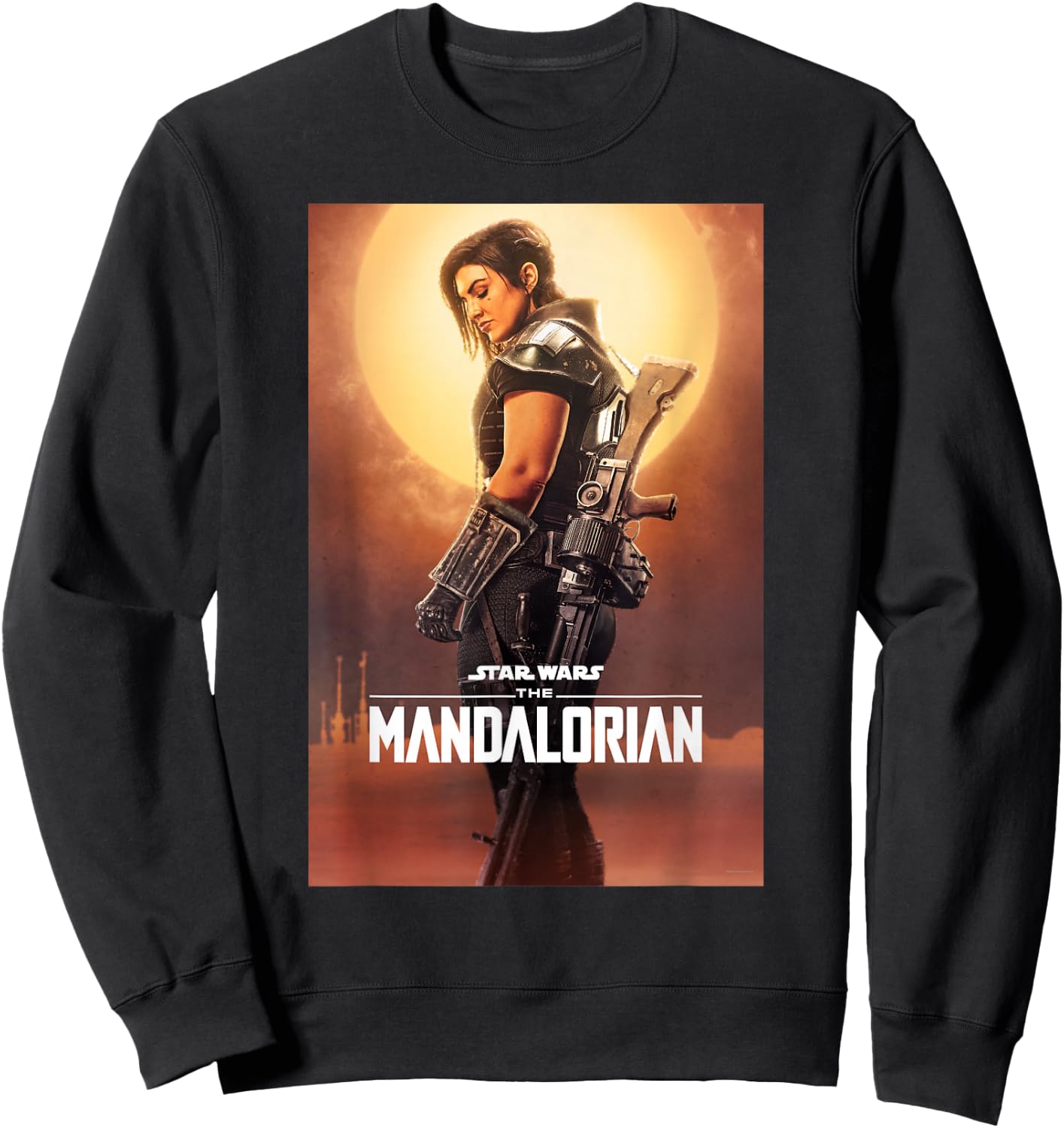 Star Wars The Mandalorian Cara Dune Poster Sweatshirt - Sweatshirt | Black