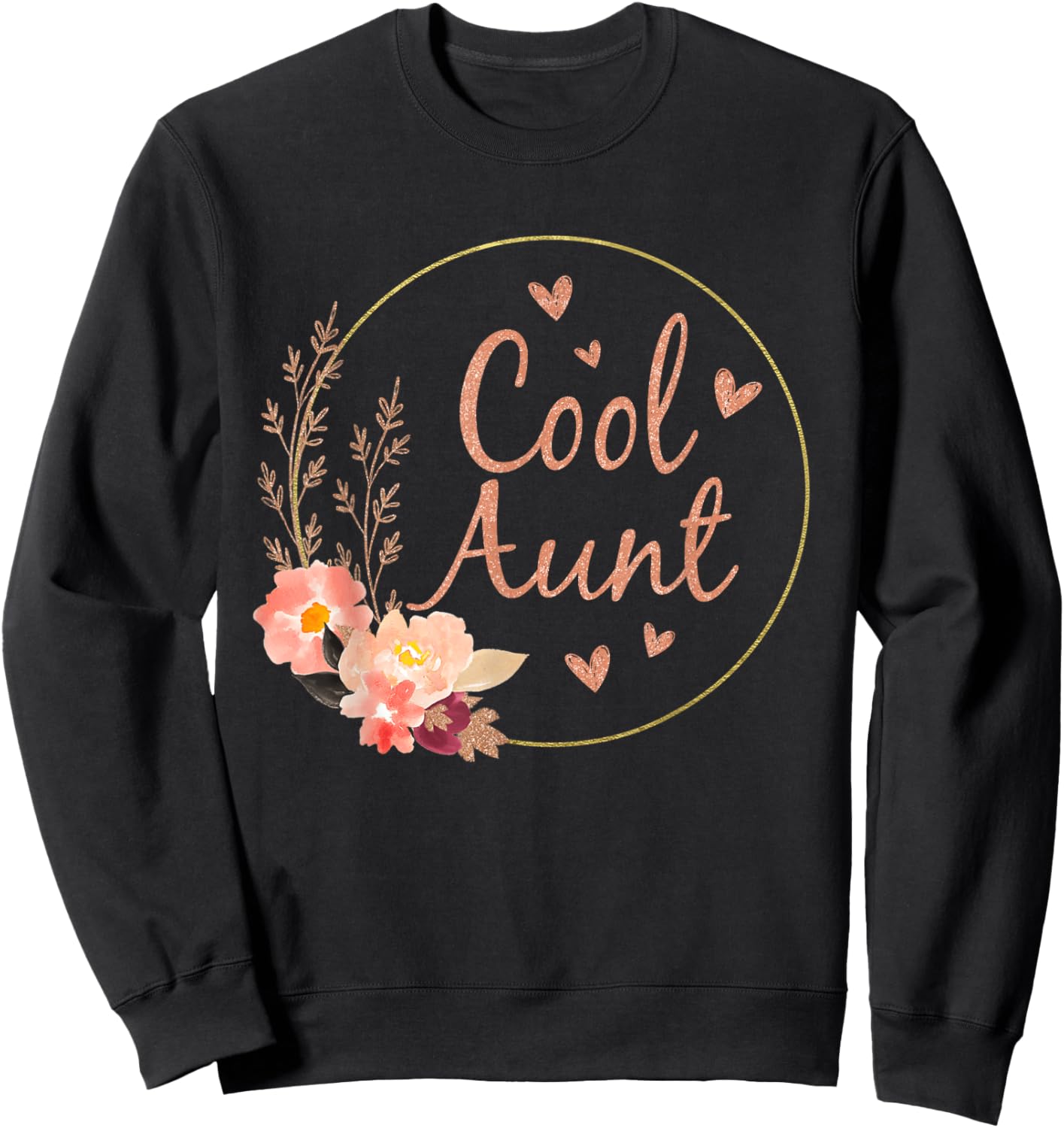 Auntie Funny Aunt Baby Announcement Mother's Day Sweatshirt - Sweatshirt | Black