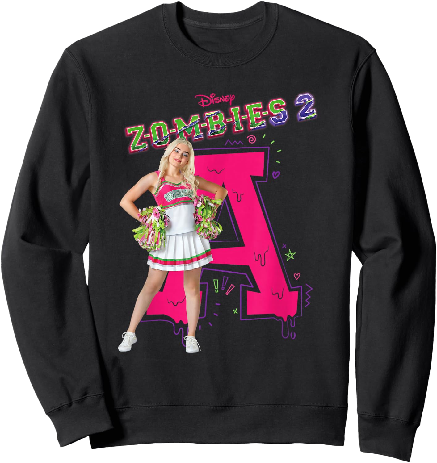 Disney Channel Zombies 2 Addison Cheer A Sweatshirt - Sweatshirt | Black