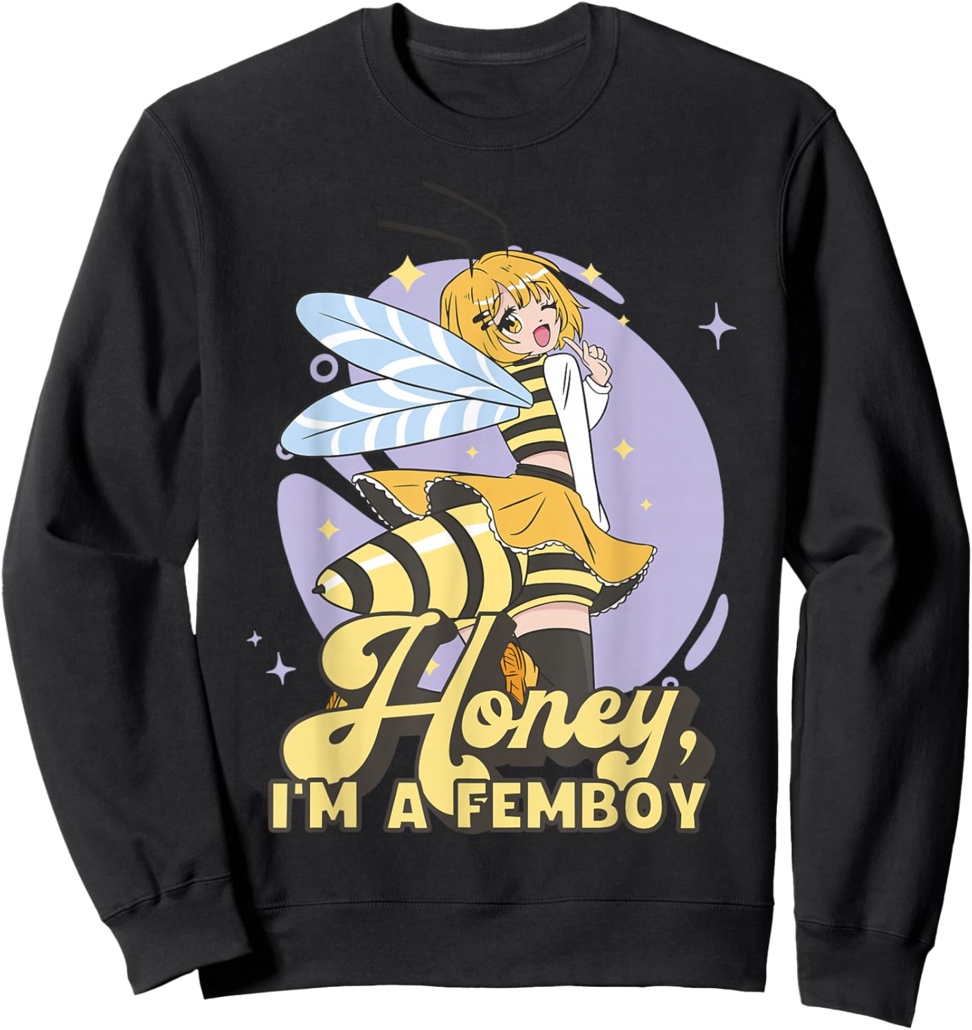Femboy Anime Honey I'm a Femboy Sweatshirt - Sweatshirt | Black