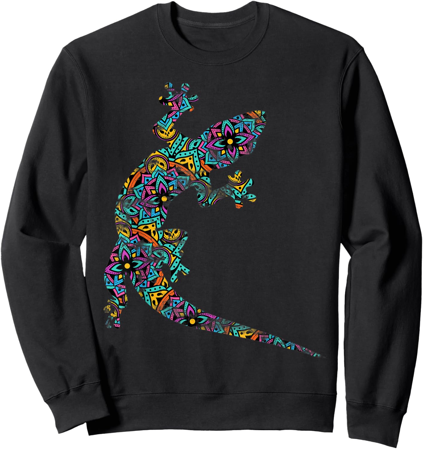 Colorful Gecko Sweatshirt - Sweatshirt | Black