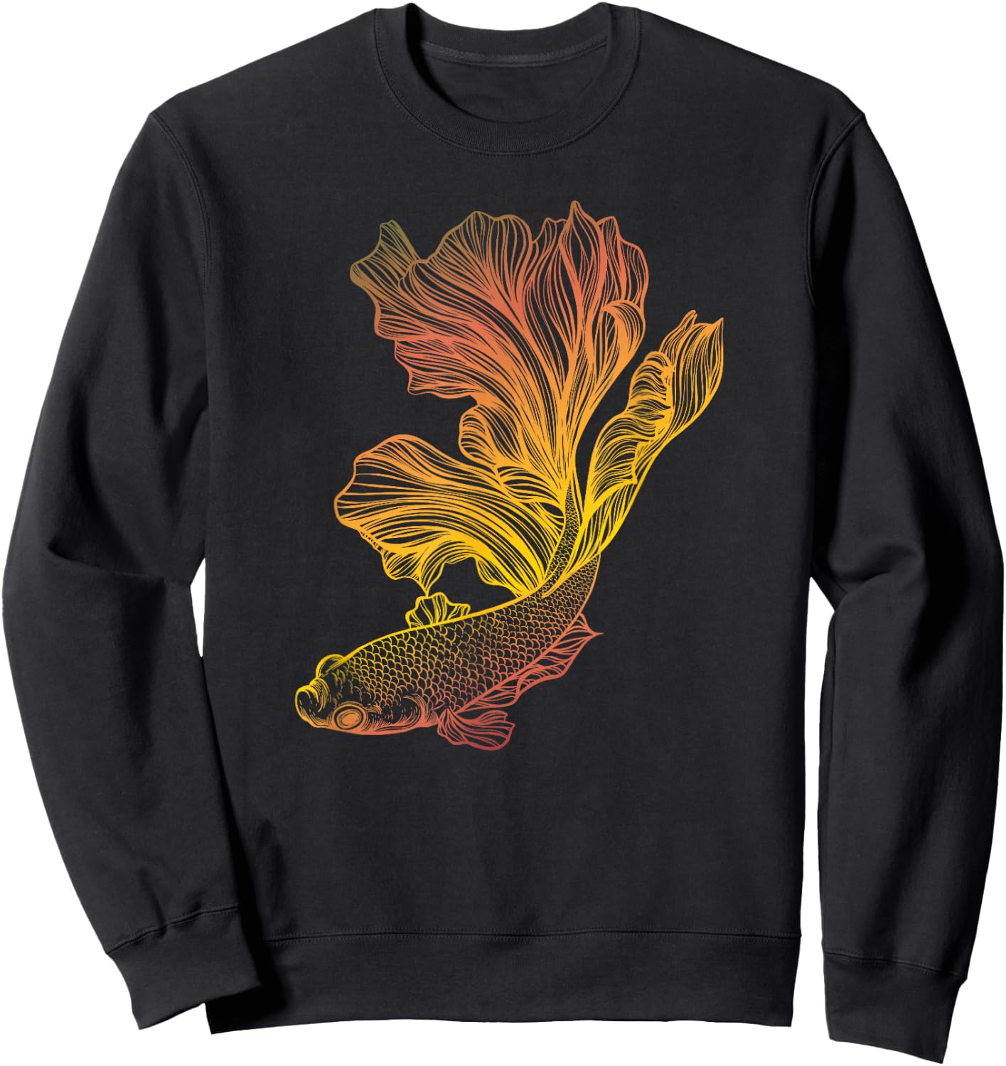 beautiful betta fish fighting siamese halfmoon Gift Sweatshirt - Sweatshirt | Black