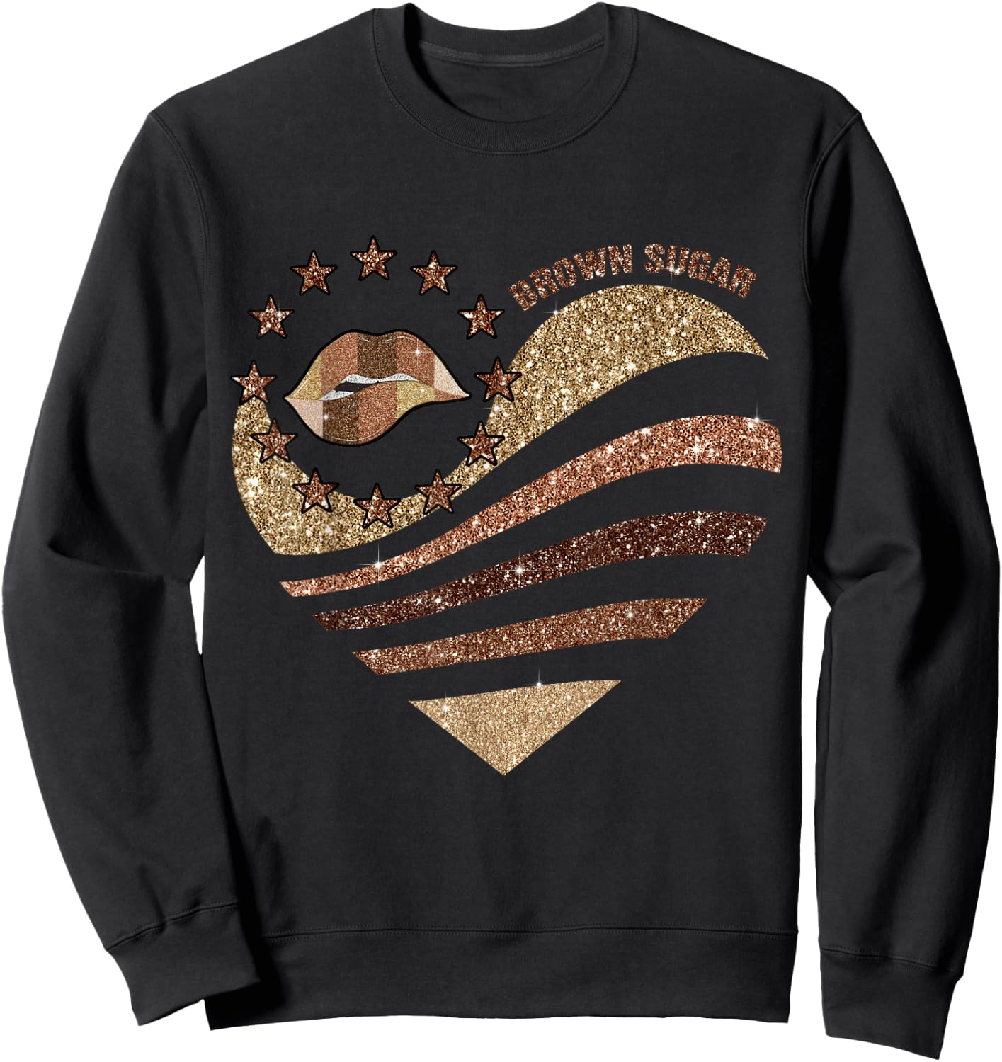 Heart Brown Sugar Lips Sweatshirt - Sweatshirt | Black