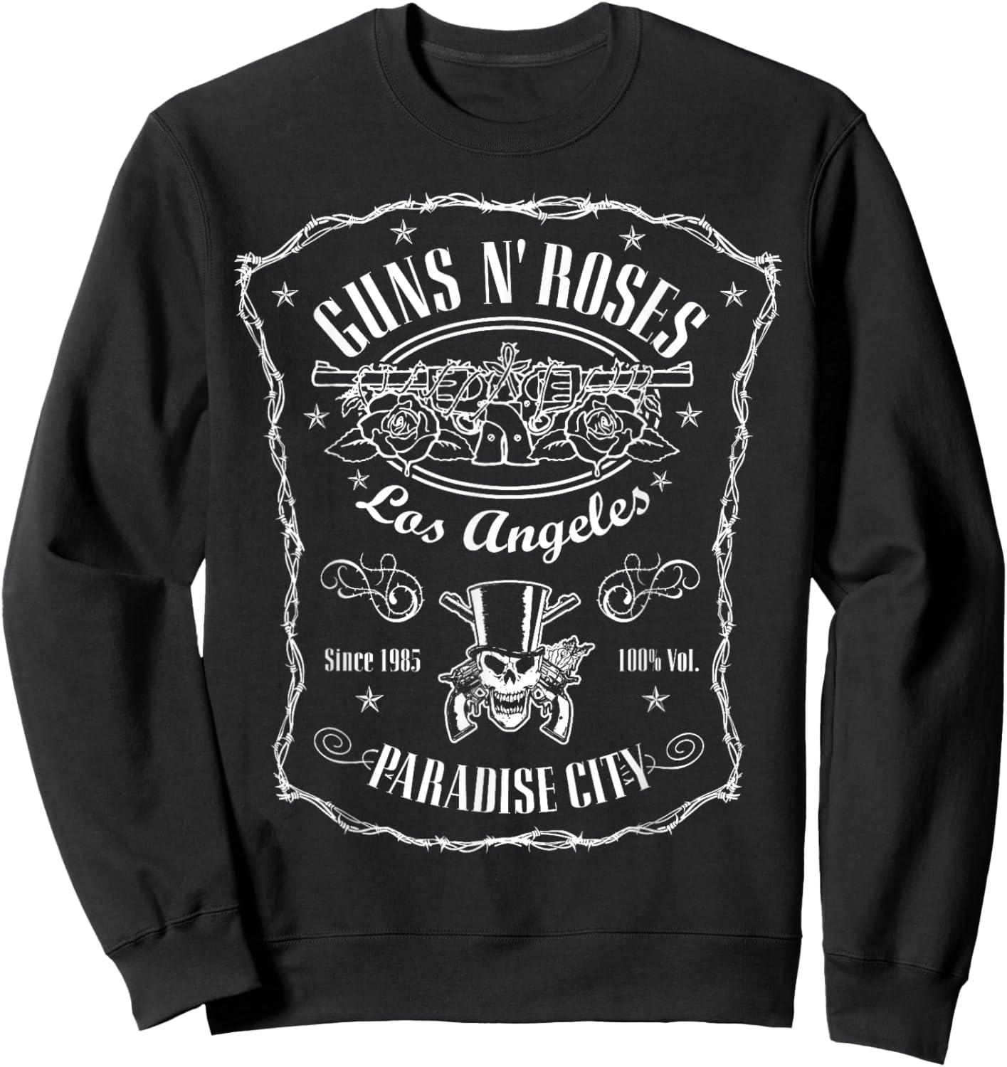 Official Guns N' Roses Paradise Label Sweatshirt - Sweatshirt | Black